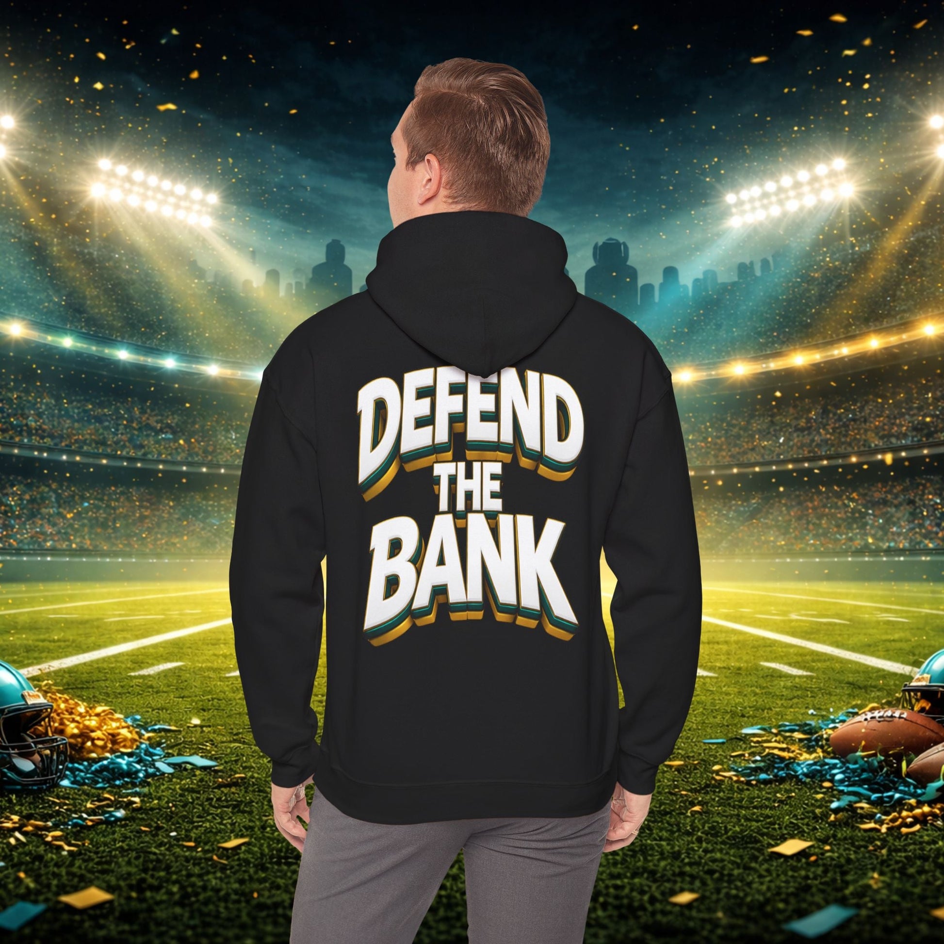 Defend The Bank Hoodie — "DUUUVAL vs EVERYBODY" Jacksonville Streetwear Hoodie Printify