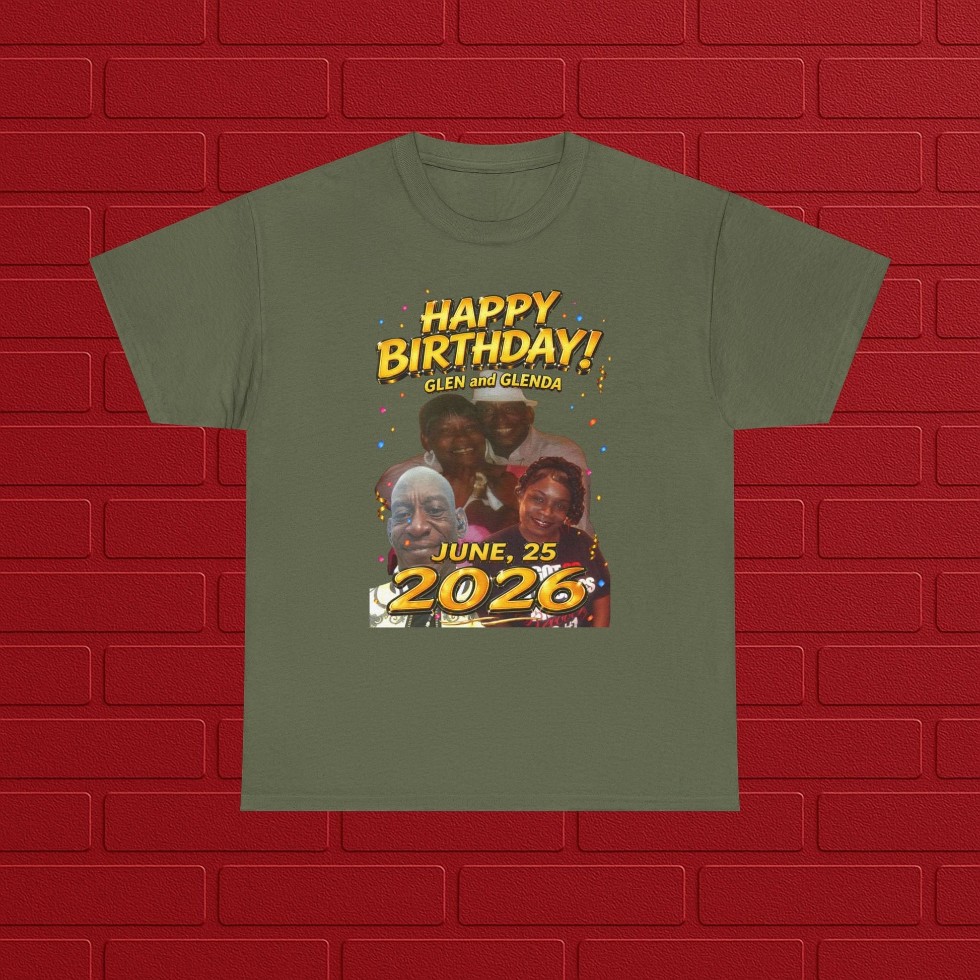 Birthday Tee - "Happy Birthday! June 25 2026" Personalized Glen Tribute Shirt Printify