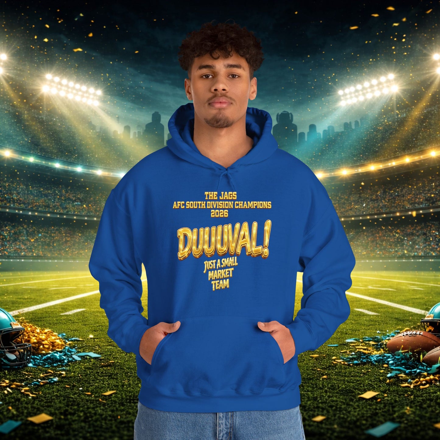 Duuval! Football Hoodie — "Locked In" Small Market Pride Sweatshirt Printify