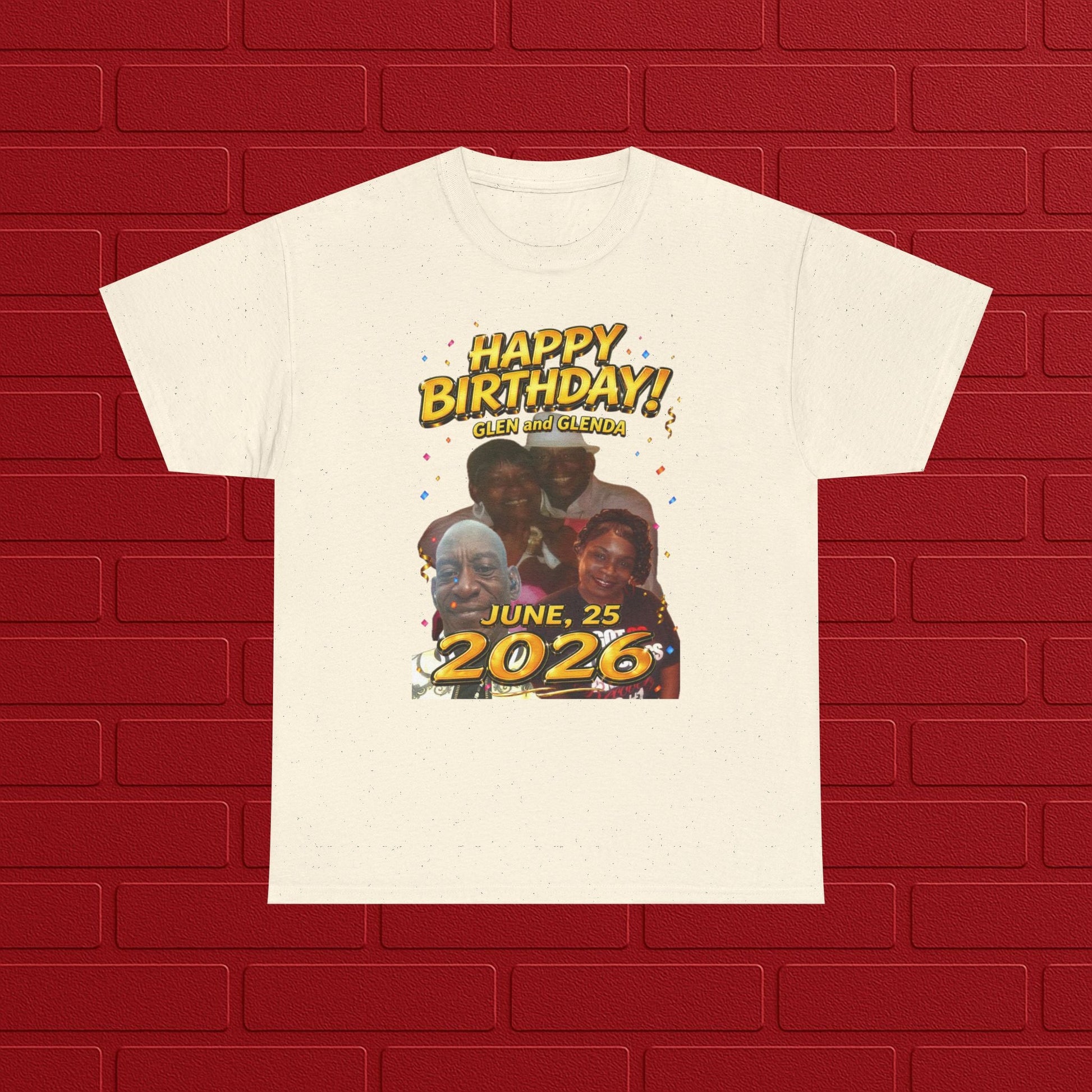 Birthday Tee - "Happy Birthday! June 25 2026" Personalized Glen Tribute Shirt Printify