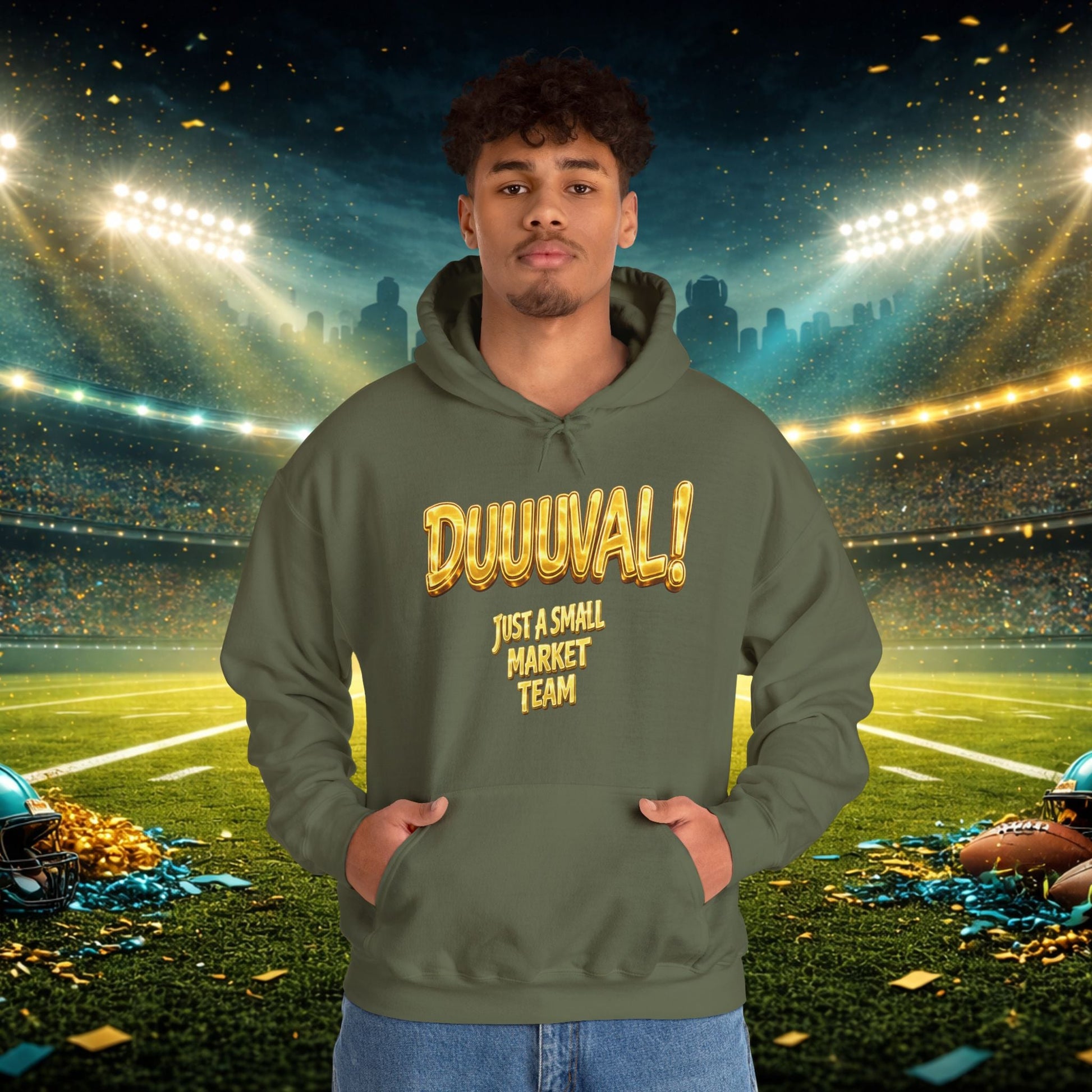 Duuval! Football Hoodie — "Locked In" Small Market Pride Sweatshirt Printify
