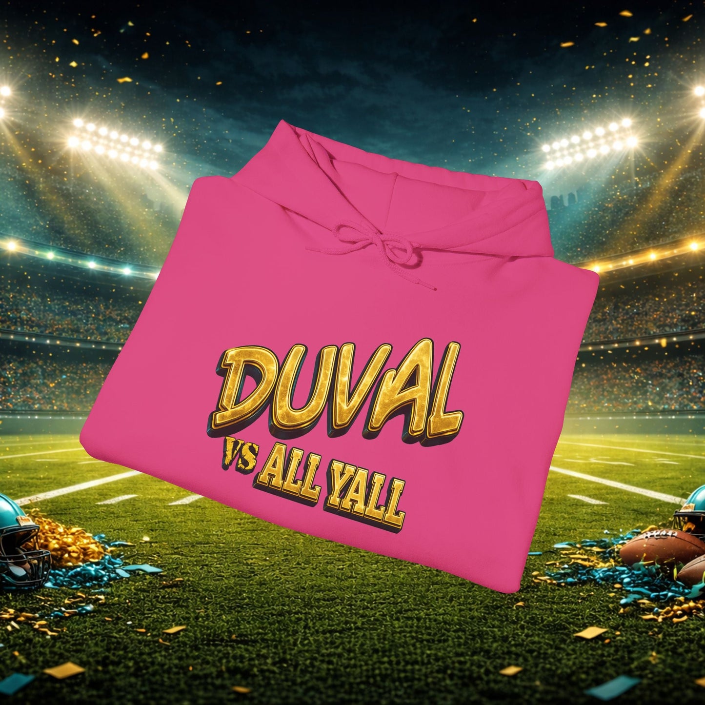 Duval vs All Y’all Hoodie — "Playoff Mode: Locked In" Football Fan Sweatshirt Printify