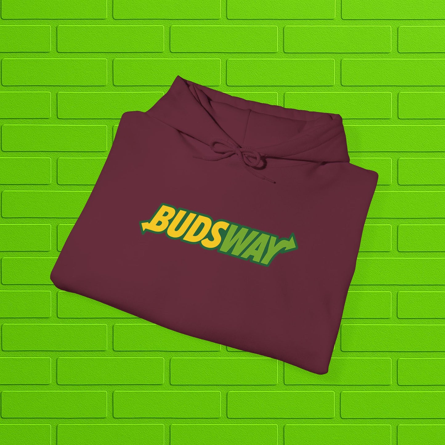 BUDSWAY Hoodie | Unisex Heavy Blend Sweatshirt | Streetwear Hoodie | Cozy Casual Pullover | Gift for Him or Her