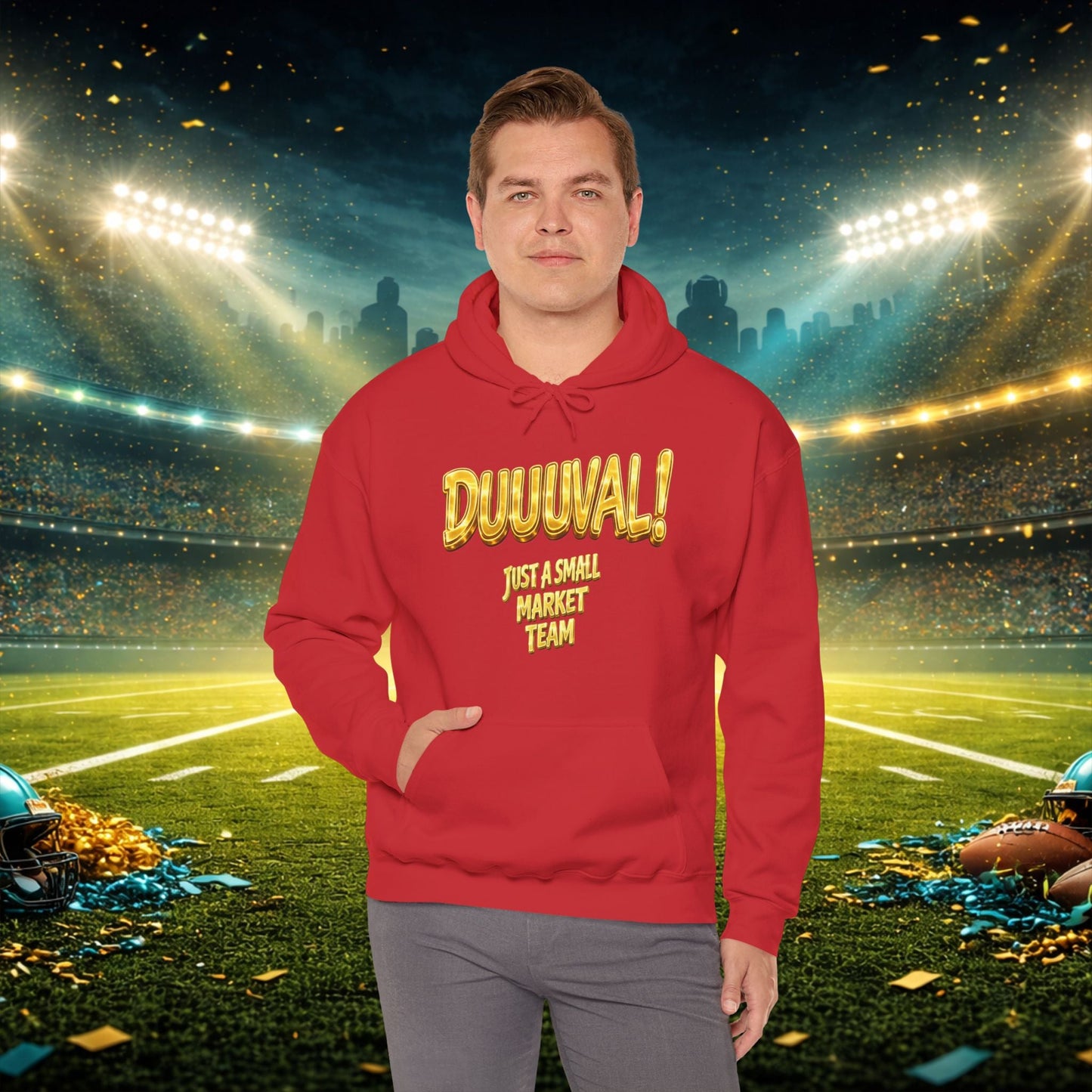 Duuval! Football Hoodie — "Locked In" Small Market Pride Sweatshirt Printify