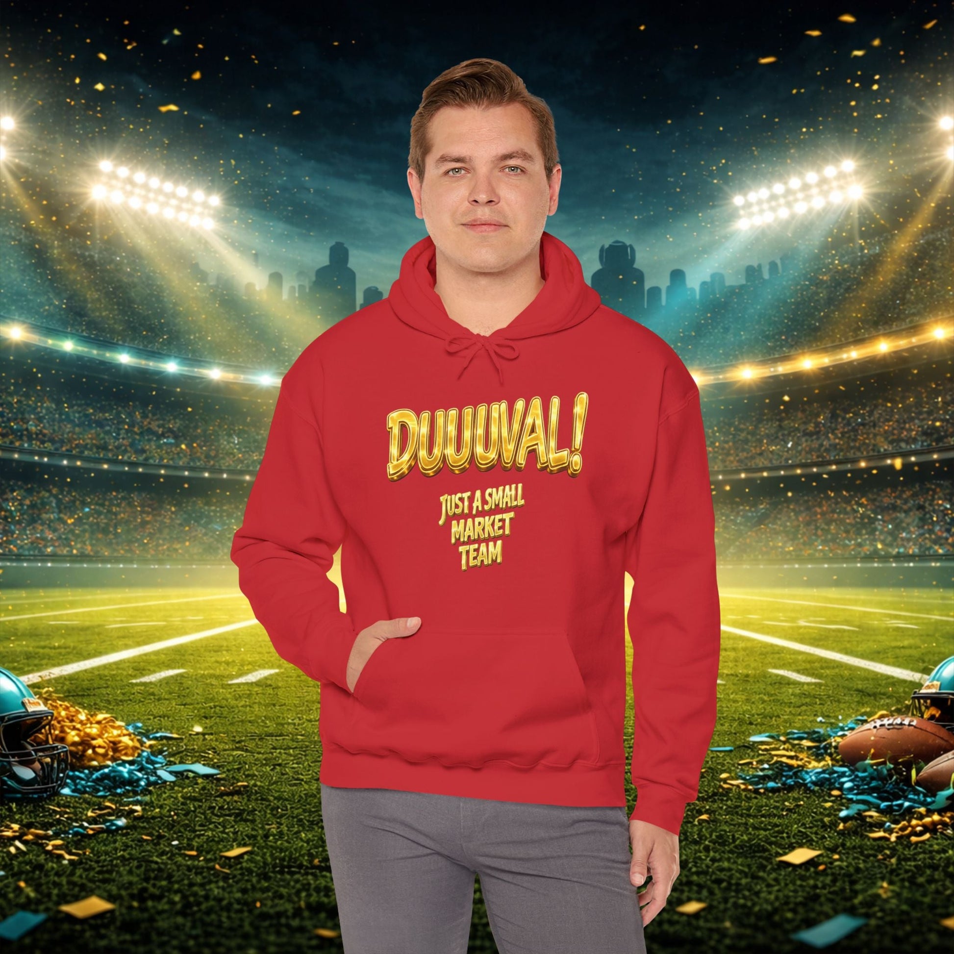 Duuval! Football Hoodie — "Locked In" Small Market Pride Sweatshirt Printify