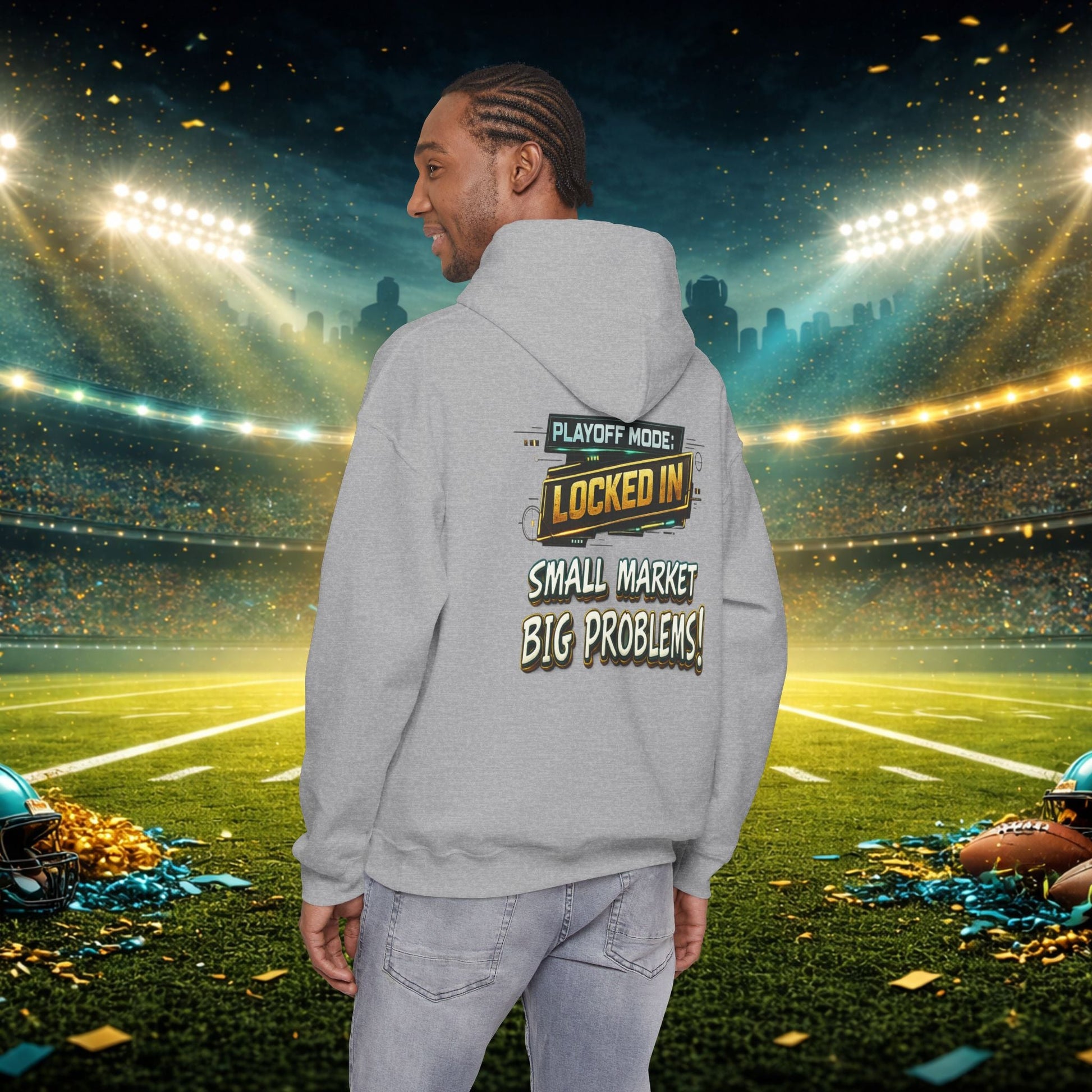 Duval vs All Y’all Hoodie — "Playoff Mode: Locked In" Football Fan Sweatshirt Printify