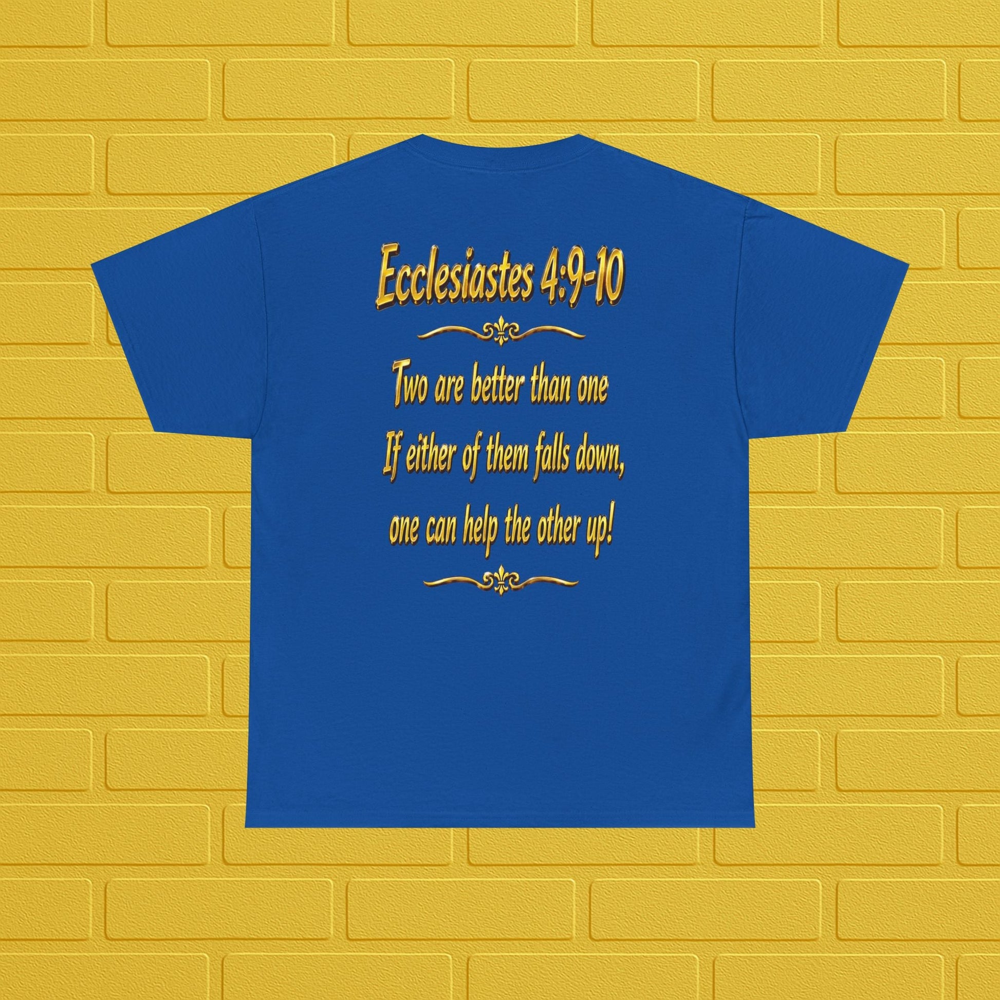Birthday Tee — "Happy Birthday GLEN & GLENDA”! June 25 2026" with Ecclesiastes 4:9–10 Back Printify
