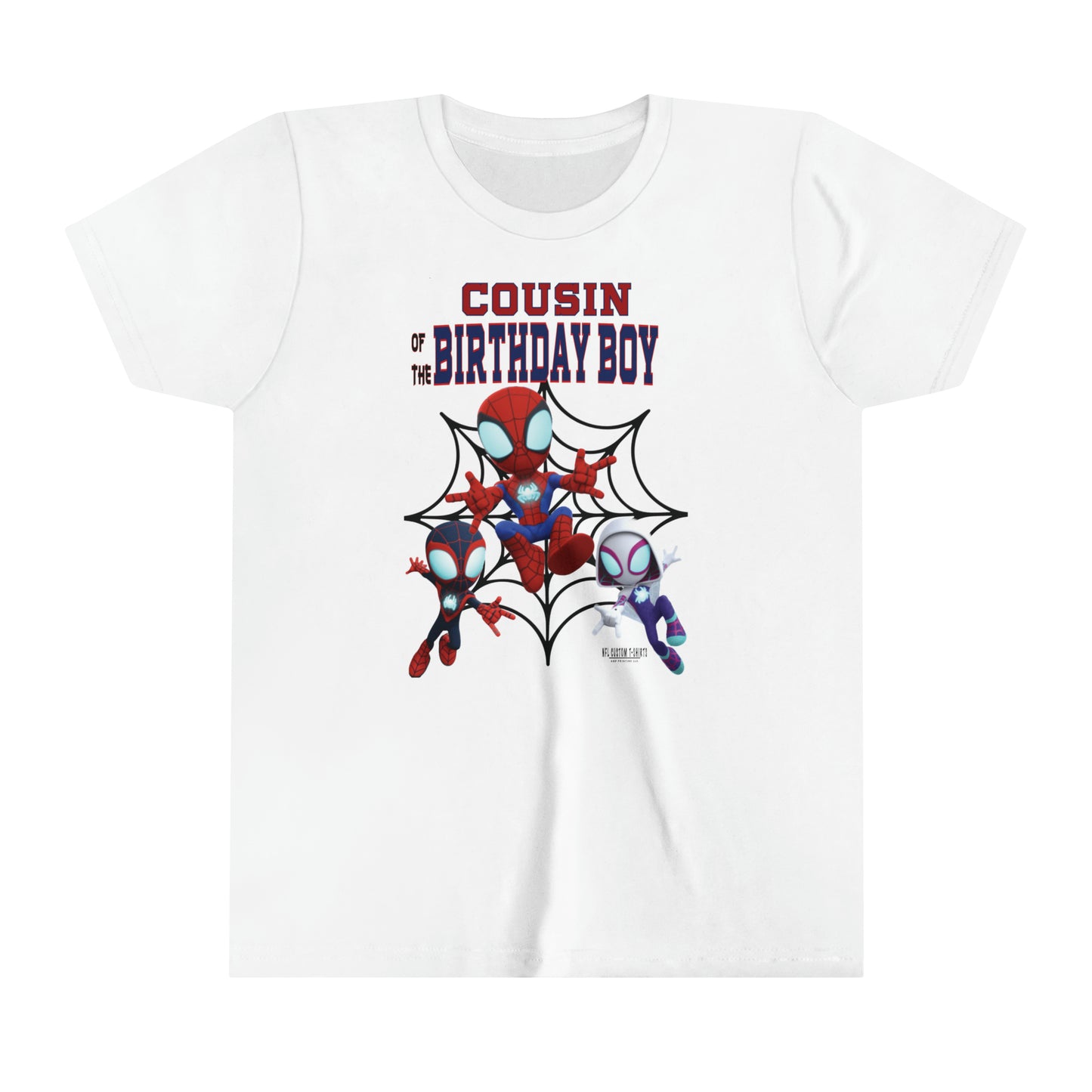 KJ BIRTHDAY COUSIN Youth Short Sleeve Tee Printify