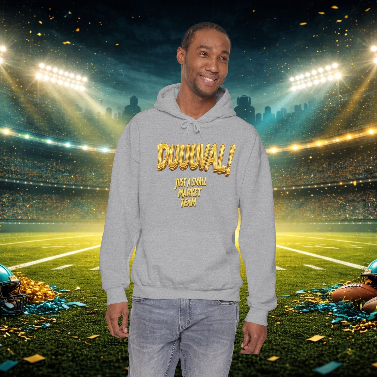 Duuval! Football Hoodie — "Locked In" Small Market Pride Sweatshirt Printify