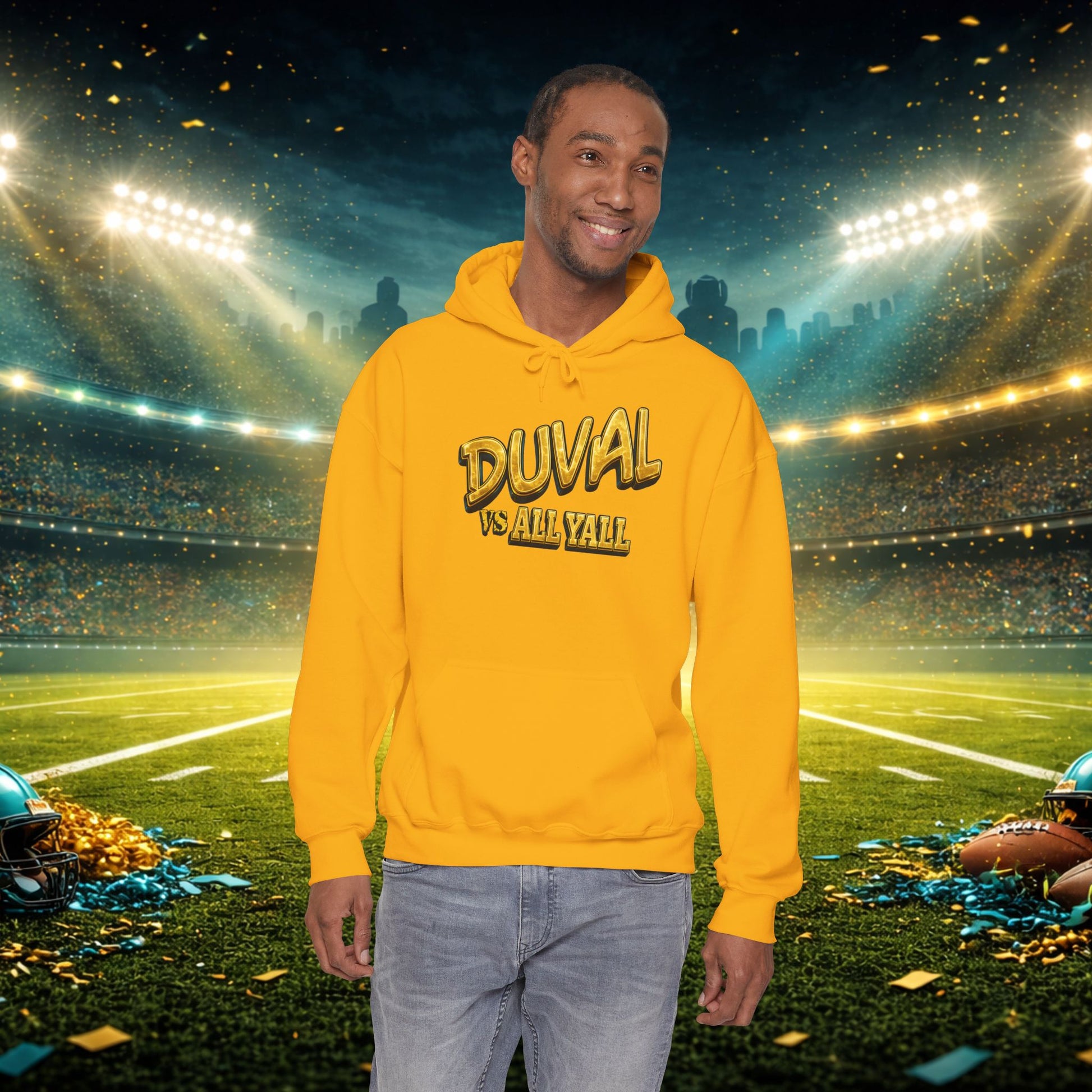 Duval vs All Y’all Hoodie — "Playoff Mode: Locked In" Football Fan Sweatshirt Printify