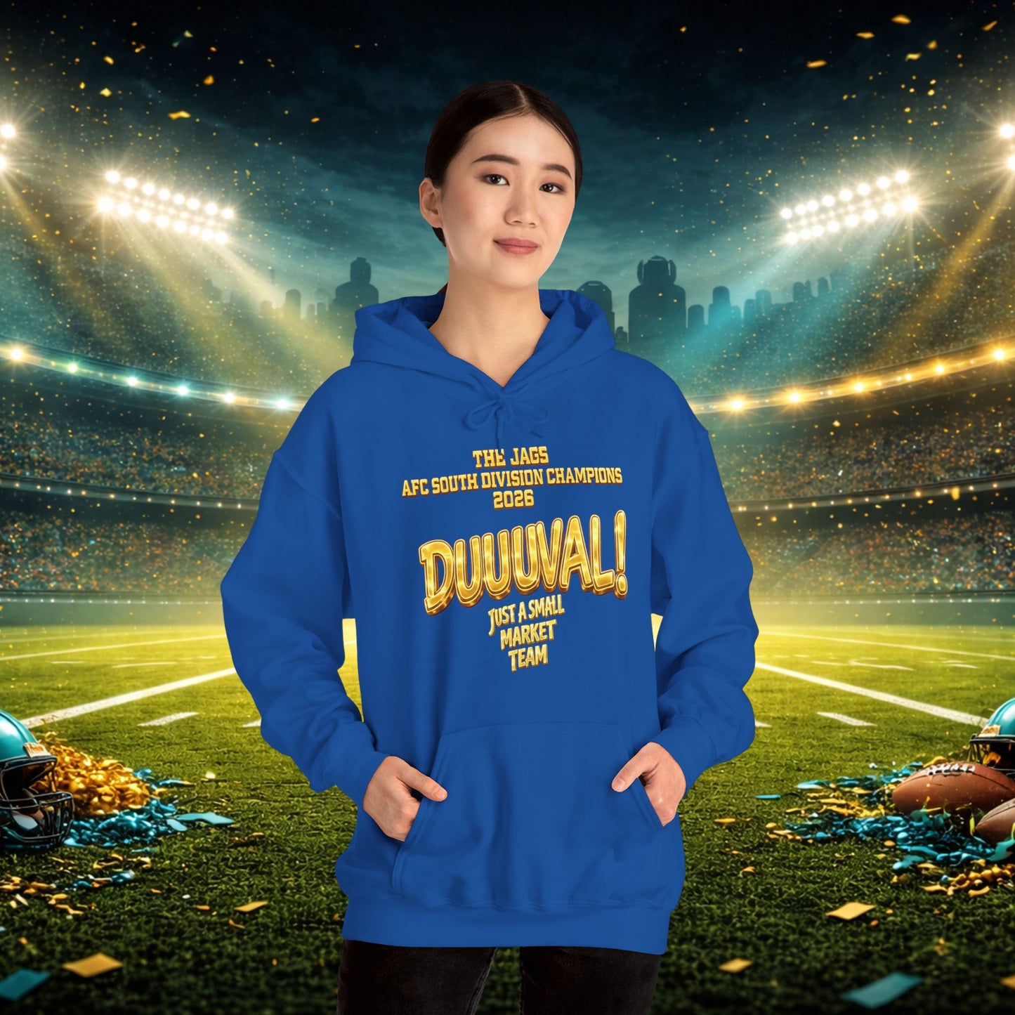 Duuval! Football Hoodie — "Locked In" Small Market Pride Sweatshirt Printify