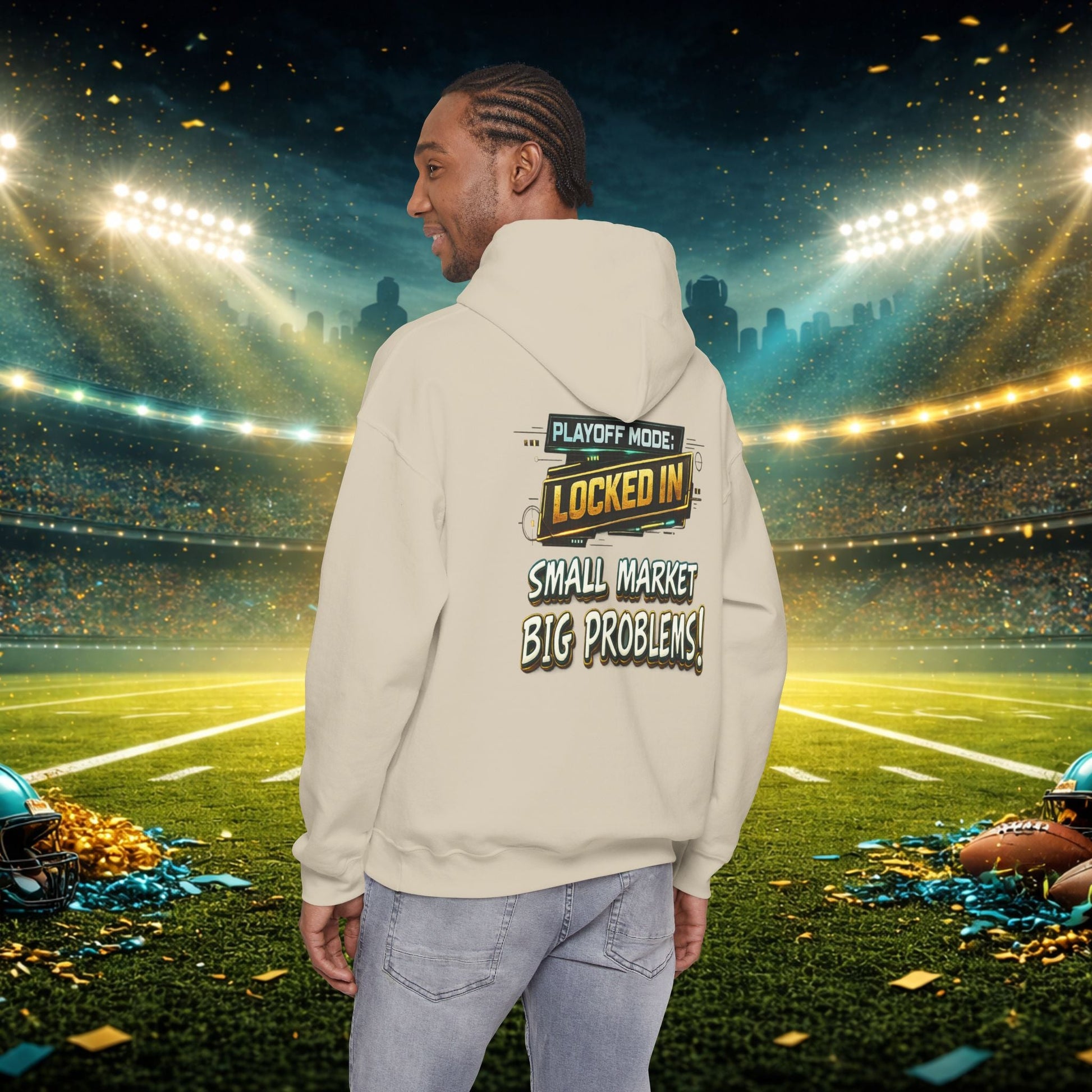 Duval vs All Y’all Hoodie — "Playoff Mode: Locked In" Football Fan Sweatshirt Printify