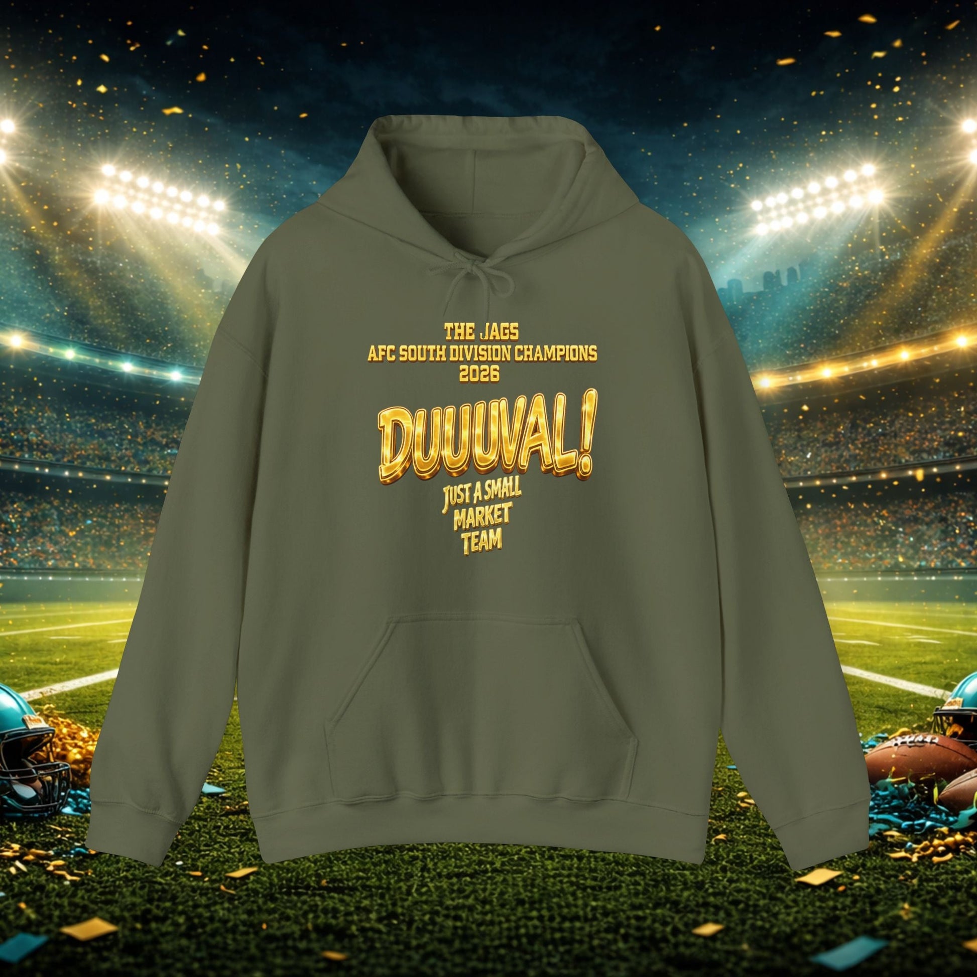Duuval! Football Hoodie — "Locked In" Small Market Pride Sweatshirt Printify