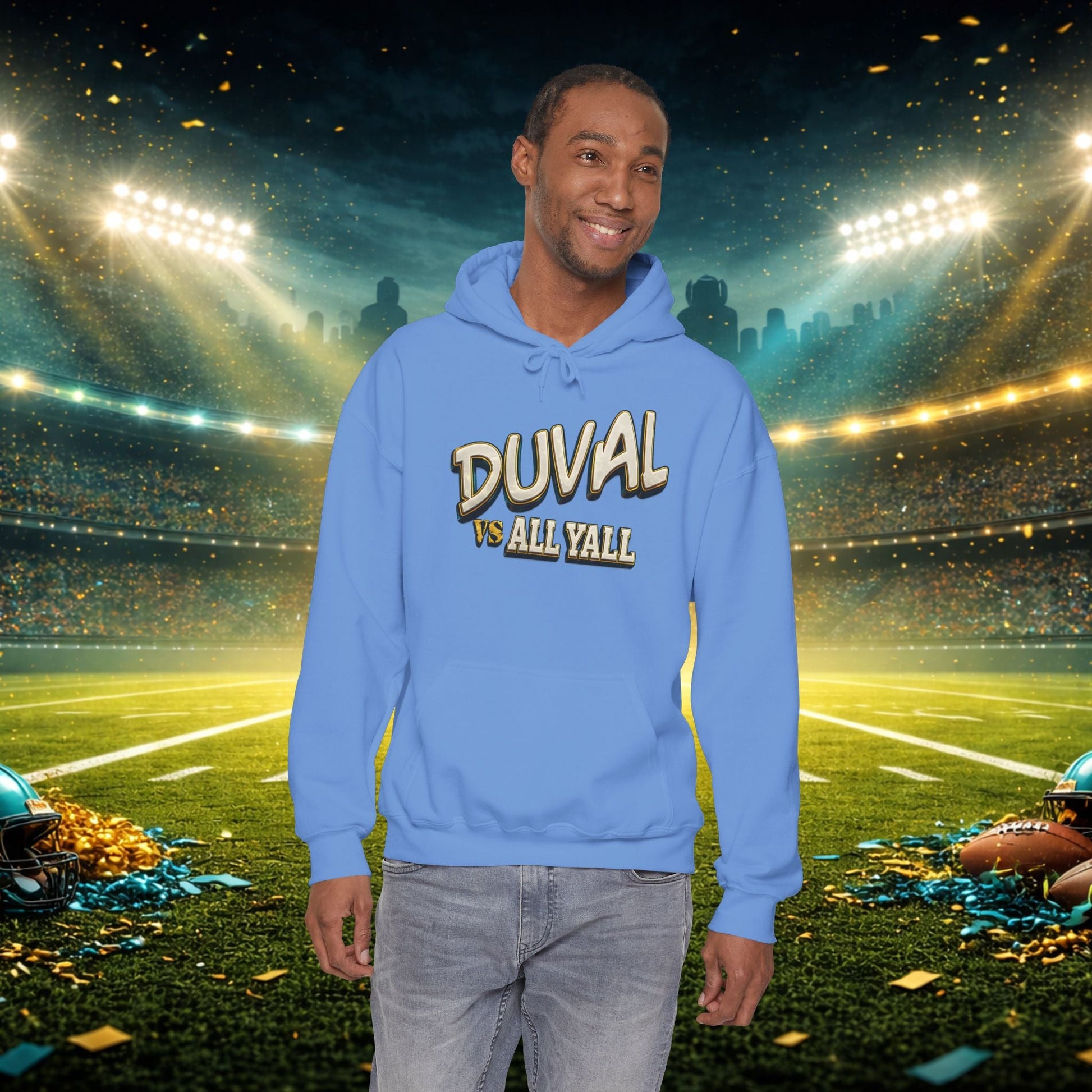 Duval vs All Y’all Hoodie — "Playoff Mode: Locked In" Football Fan Sweatshirt Printify