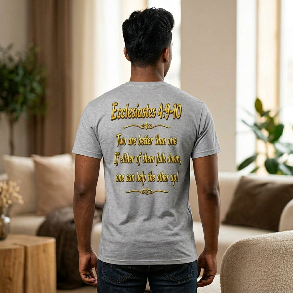 Birthday Tee — "Happy Birthday GLEN & GLENDA”! June 25 2026" with Ecclesiastes 4:9–10 Back Printify