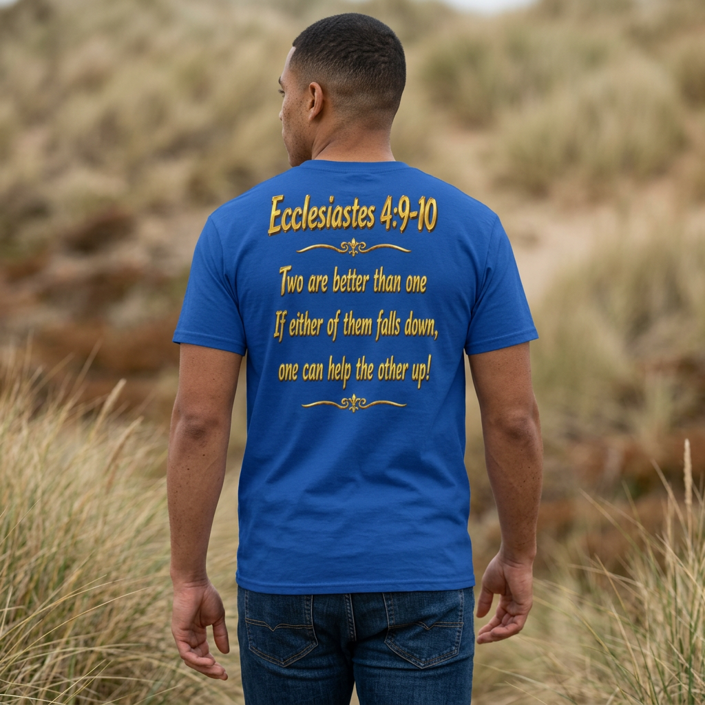 Birthday Tee — "Happy Birthday GLEN & GLENDA”! June 25 2026" with Ecclesiastes 4:9–10 Back Printify