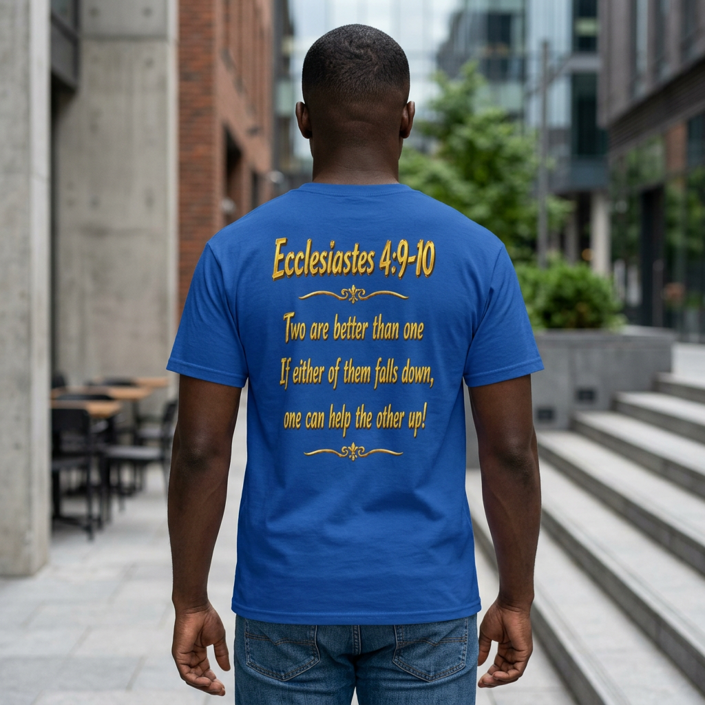 Birthday Tee — "Happy Birthday GLEN & GLENDA”! June 25 2026" with Ecclesiastes 4:9–10 Back Printify
