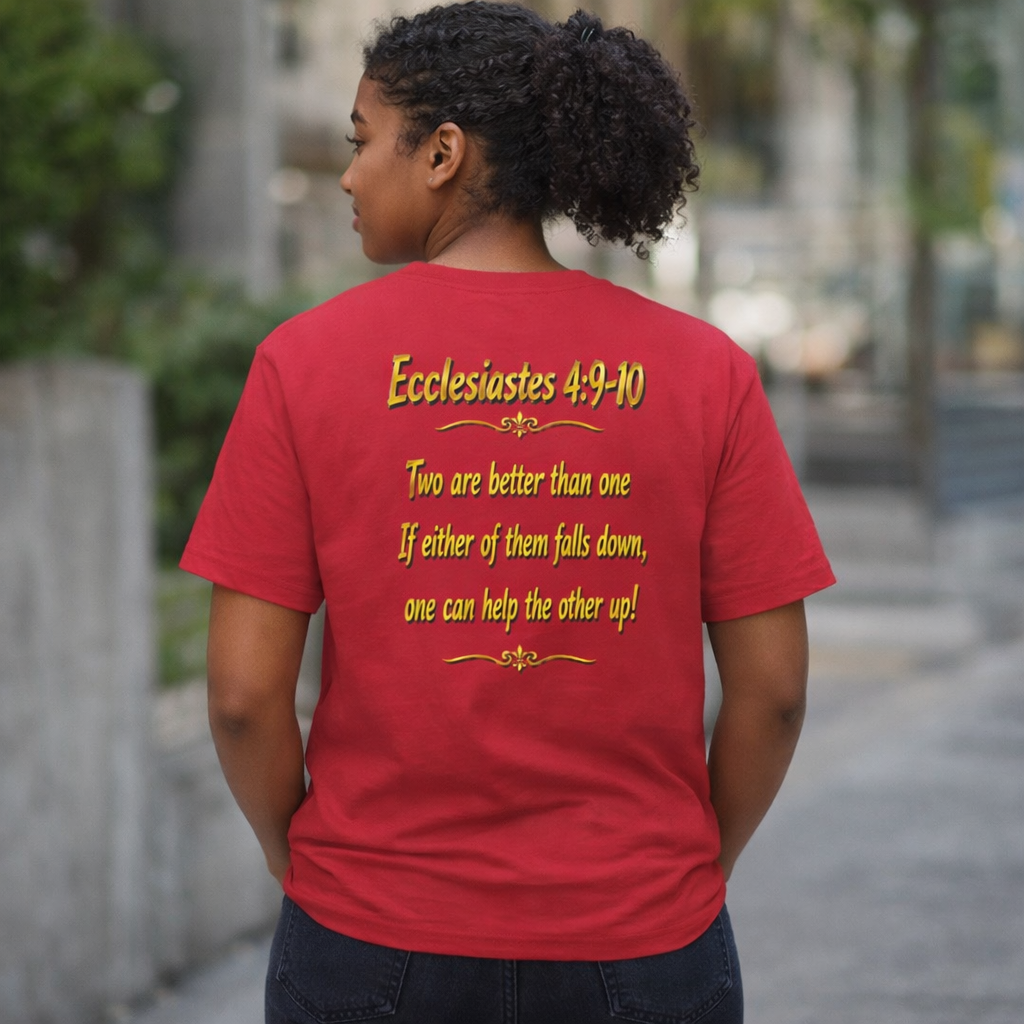 Birthday Tee — "Happy Birthday GLEN & GLENDA”! June 25 2026" with Ecclesiastes 4:9–10 Back Printify