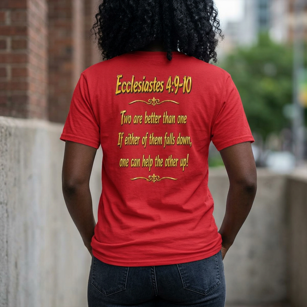 Birthday Tee — "Happy Birthday GLEN & GLENDA”! June 25 2026" with Ecclesiastes 4:9–10 Back Printify