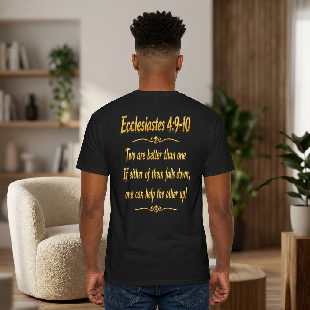 Birthday Tee — "Happy Birthday GLEN & GLENDA”! June 25 2026" with Ecclesiastes 4:9–10 Back Printify