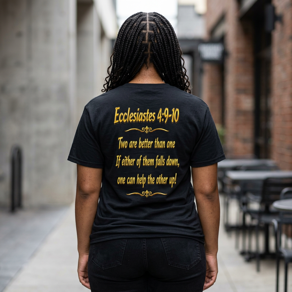 Birthday Tee — "Happy Birthday GLEN & GLENDA”! June 25 2026" with Ecclesiastes 4:9–10 Back Printify