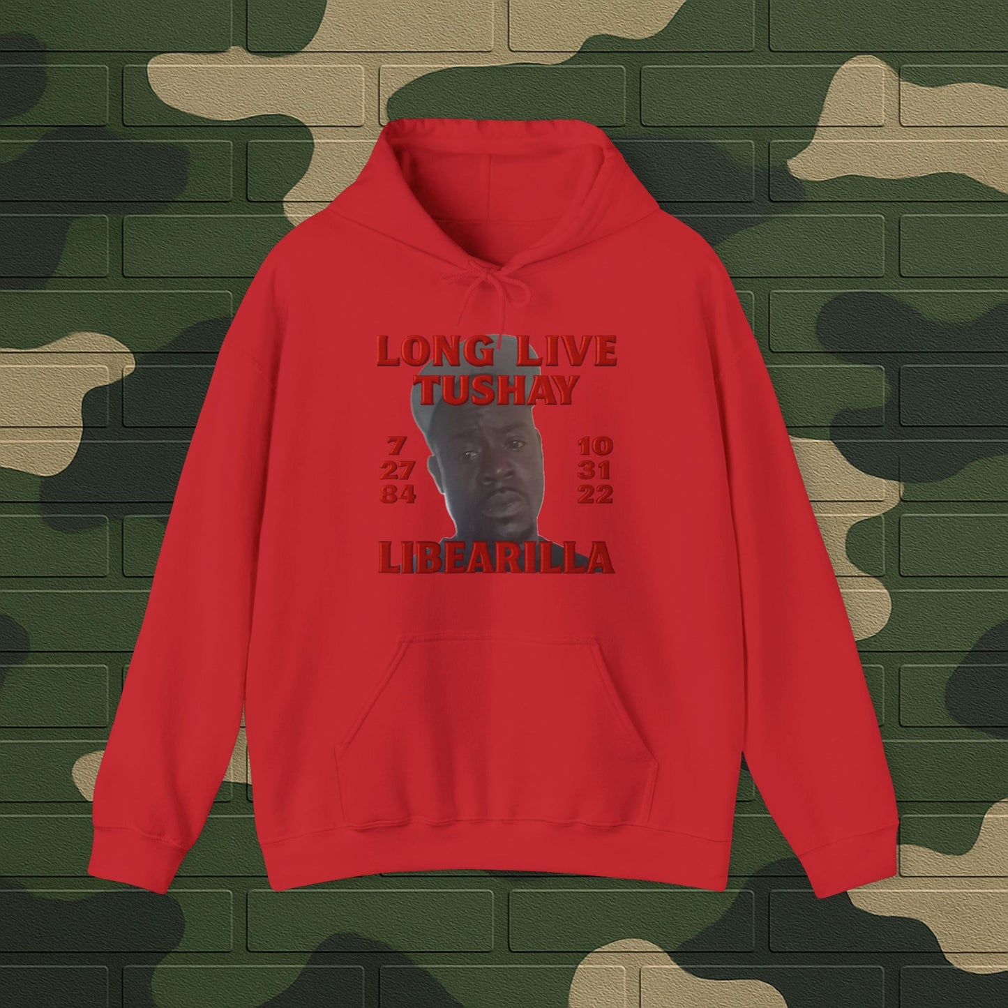 Hoodie — "Long Live Tushay" Memorial Hoodie with Lord's Prayer Back Printify