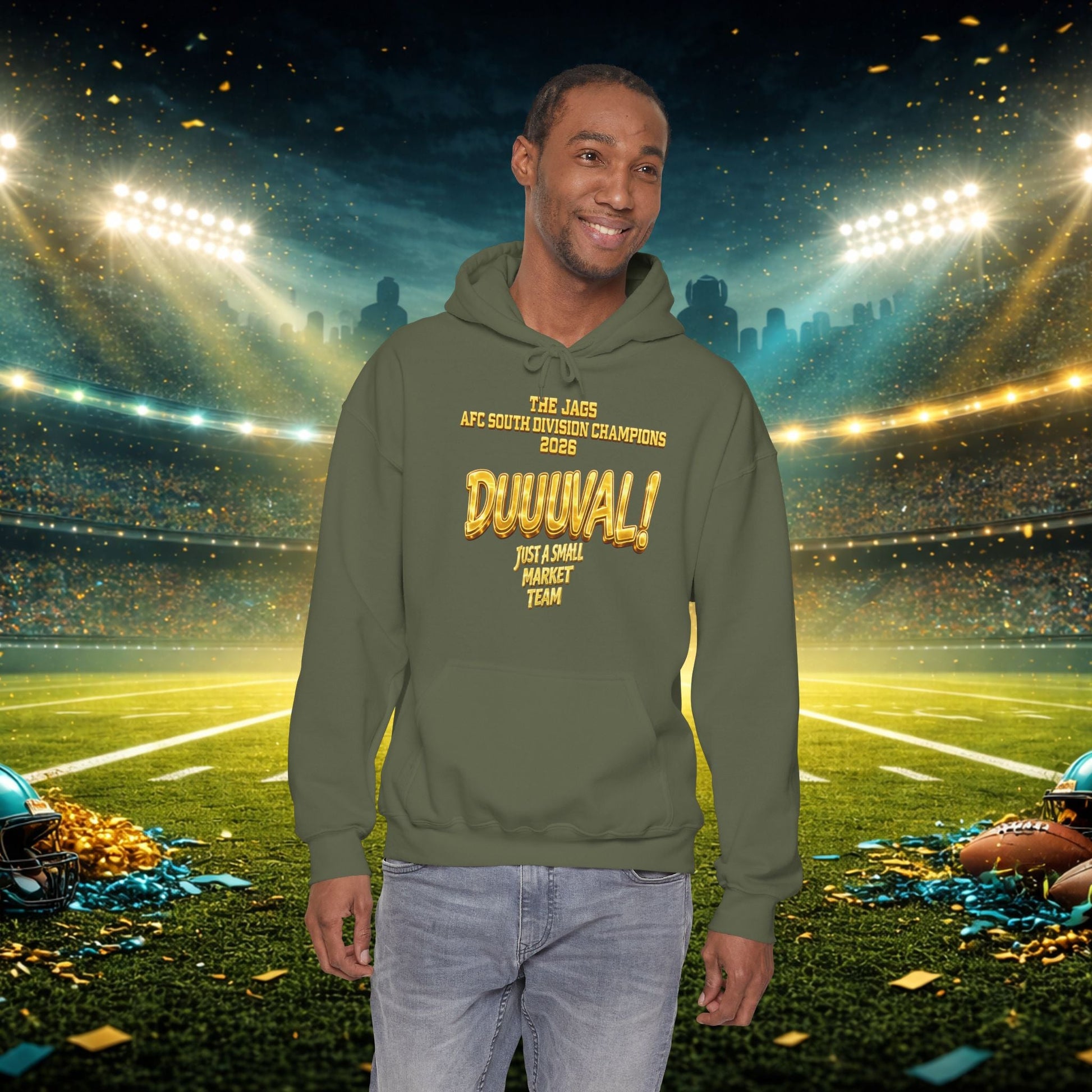 Duuval! Football Hoodie — "Locked In" Small Market Pride Sweatshirt Printify