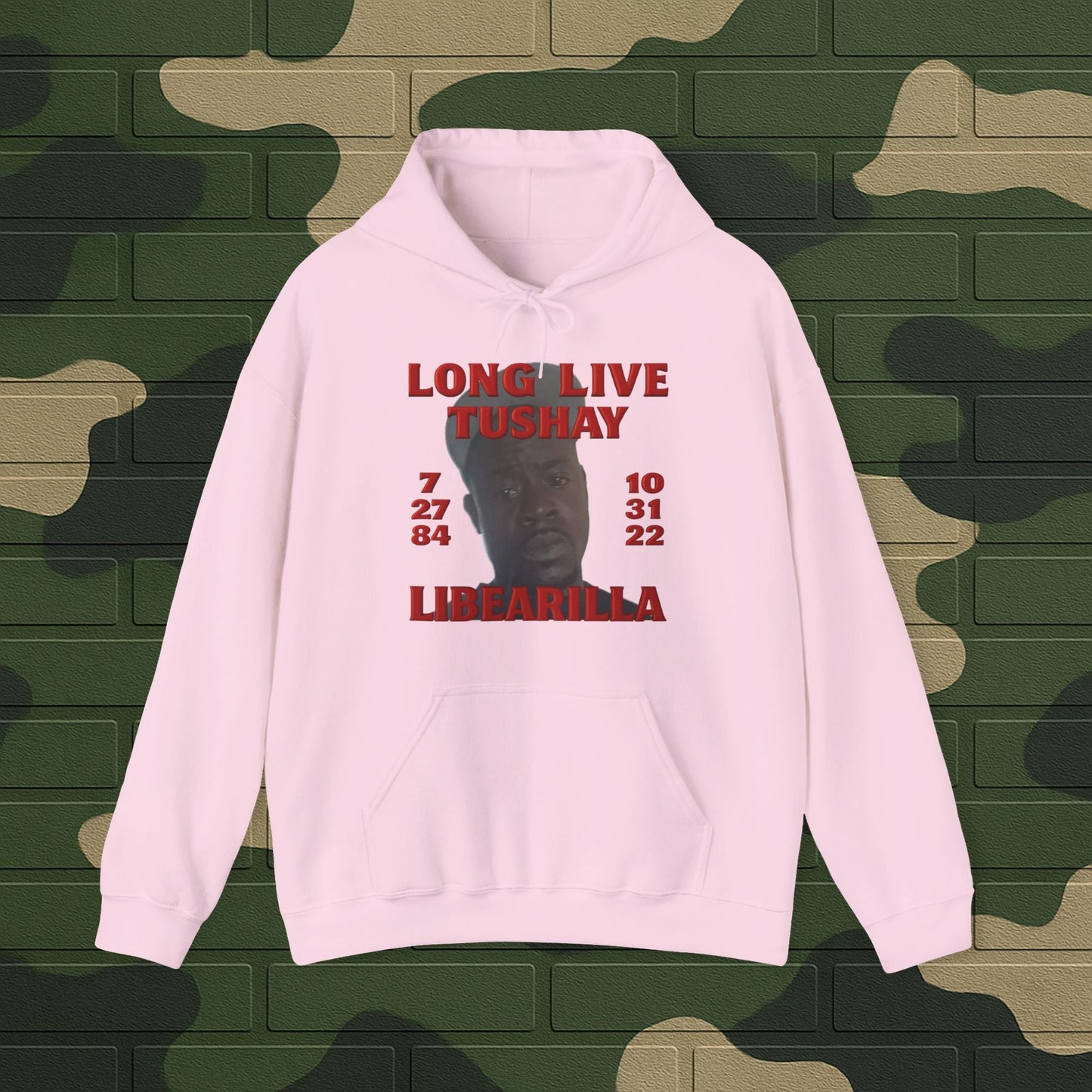 Hoodie — "Long Live Tushay" Memorial Hoodie with Lord's Prayer Back Printify