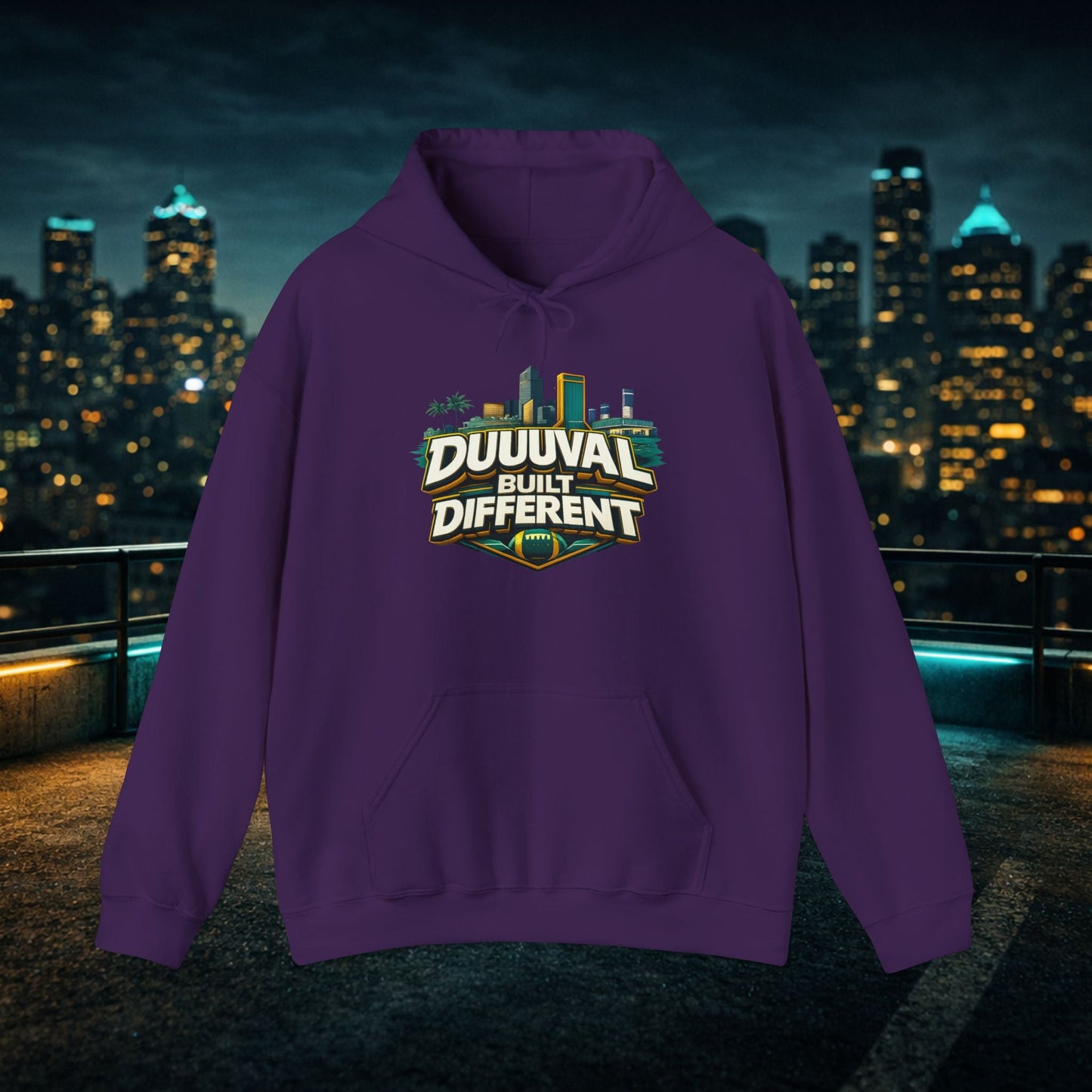 Duuuval Built Different / Defend The Bank Hoodie — Jacksonville Pride Graphic Hoodie Printify