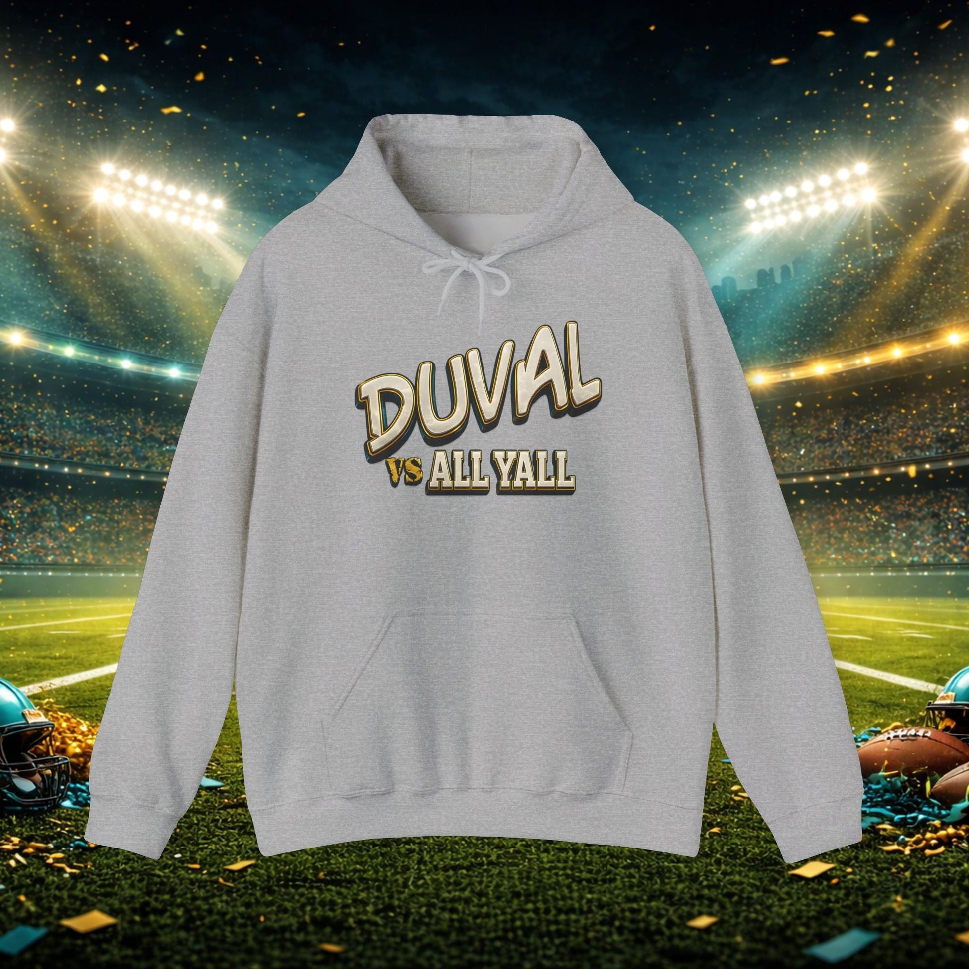 Duval vs All Y’all Hoodie — "Playoff Mode: Locked In" Football Fan Sweatshirt Printify