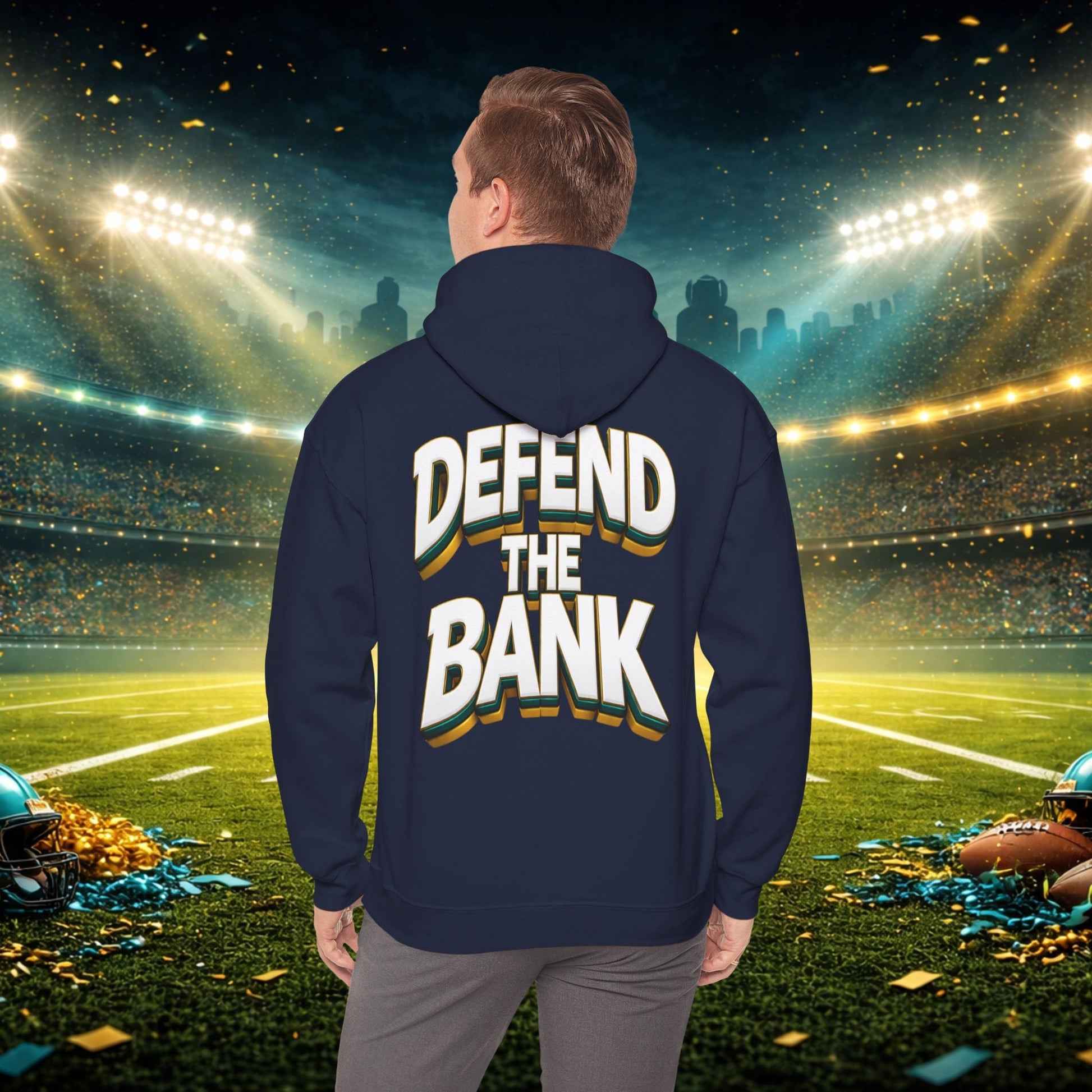 Defend The Bank Hoodie — "DUUUVAL vs EVERYBODY" Jacksonville Streetwear Hoodie Printify