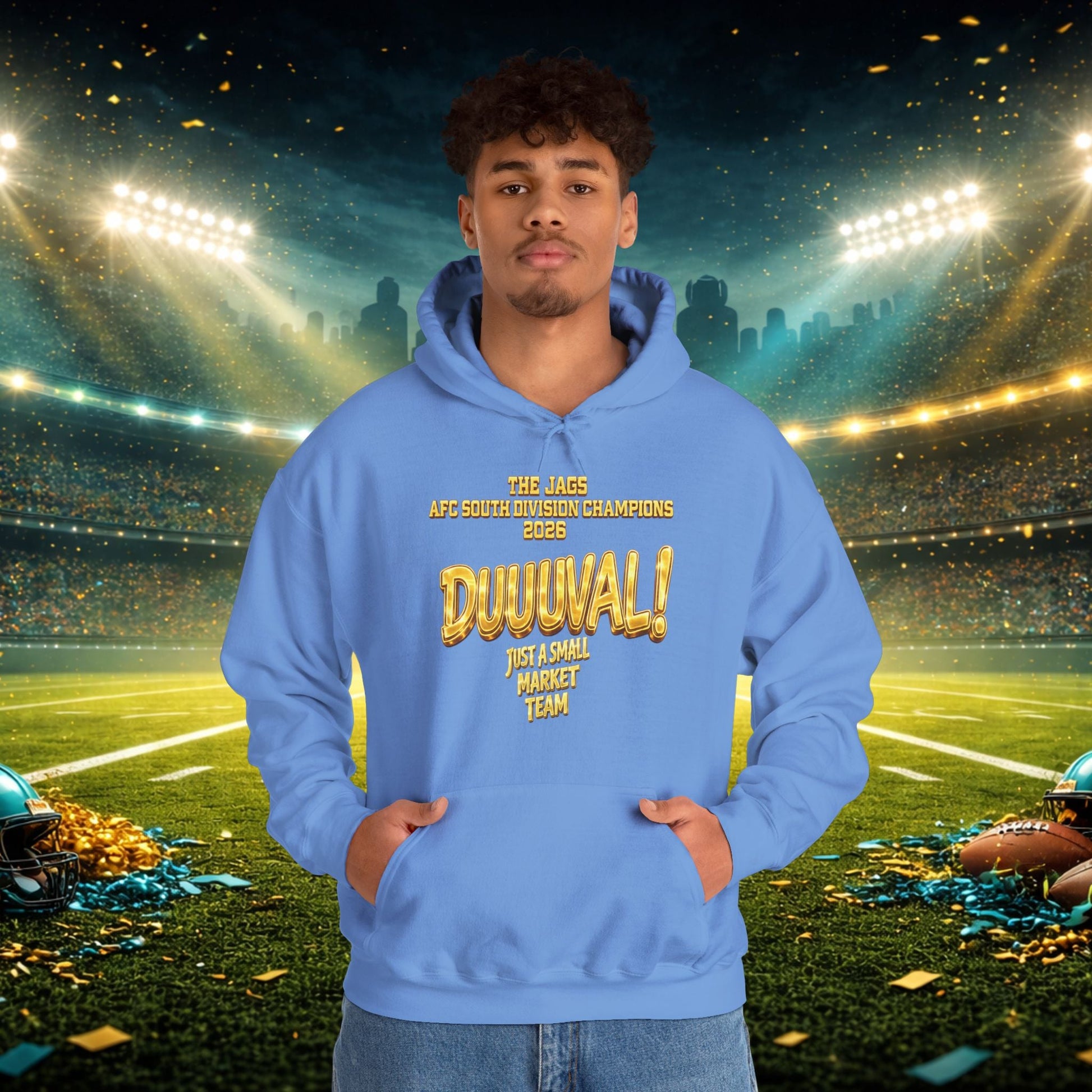 Duuval! Football Hoodie — "Locked In" Small Market Pride Sweatshirt Printify
