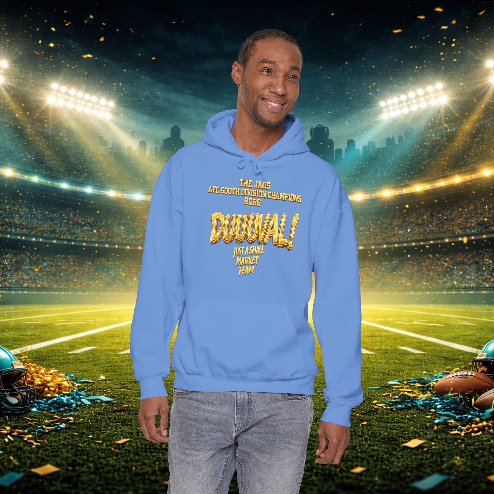 Duuval! Football Hoodie — "Locked In" Small Market Pride Sweatshirt Printify