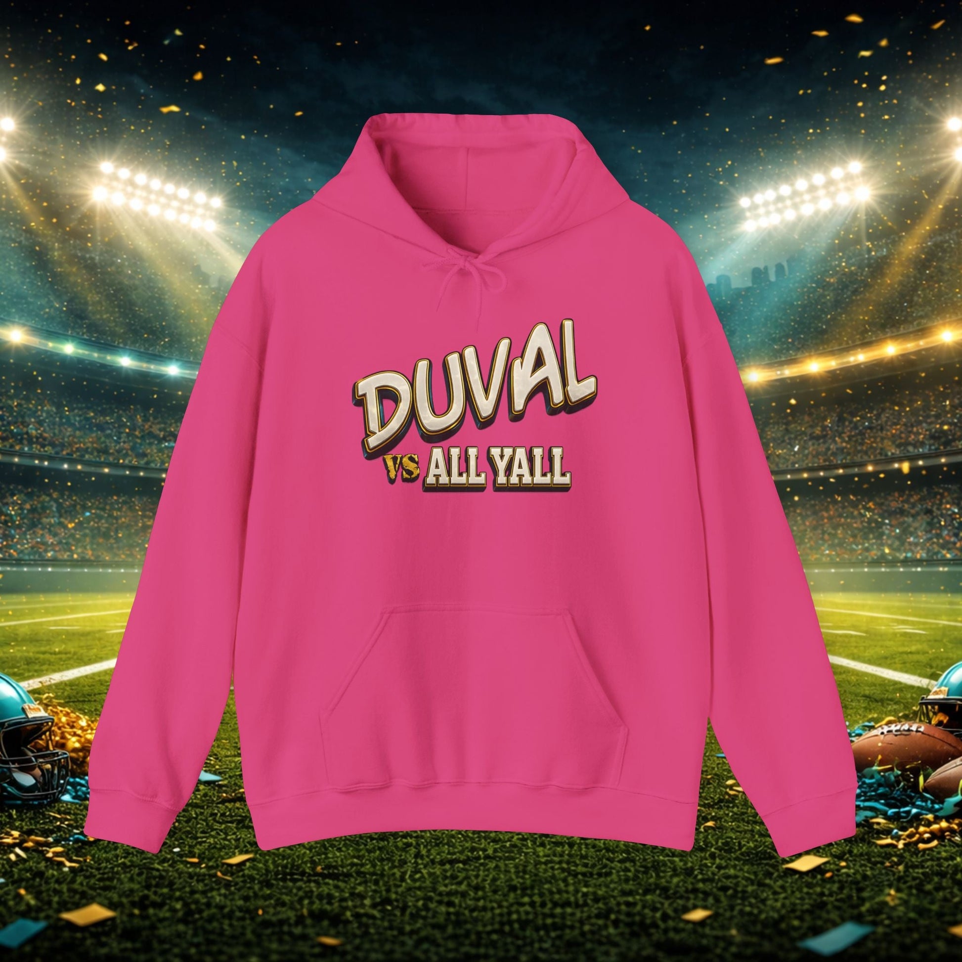 Duval vs All Y’all Hoodie — "Playoff Mode: Locked In" Football Fan Sweatshirt Printify