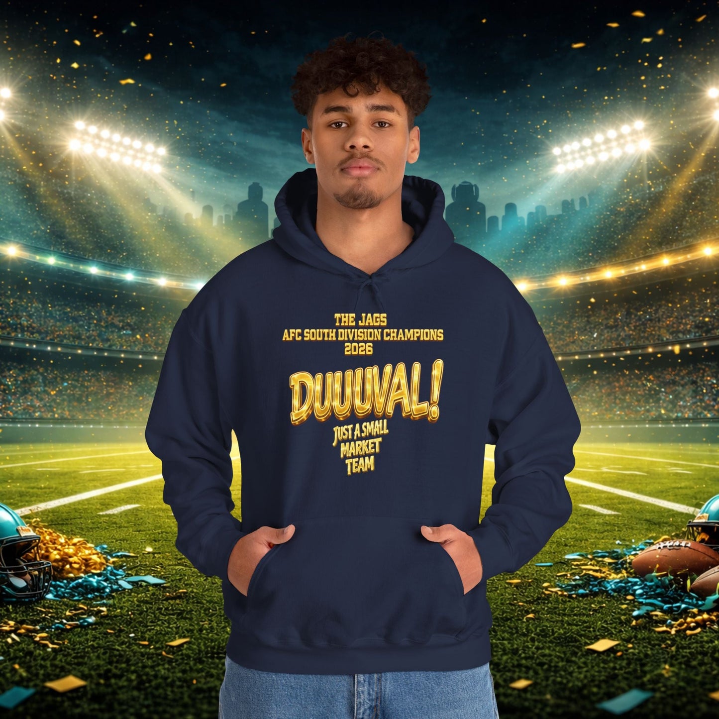 Duuval! Football Hoodie — "Locked In" Small Market Pride Sweatshirt Printify