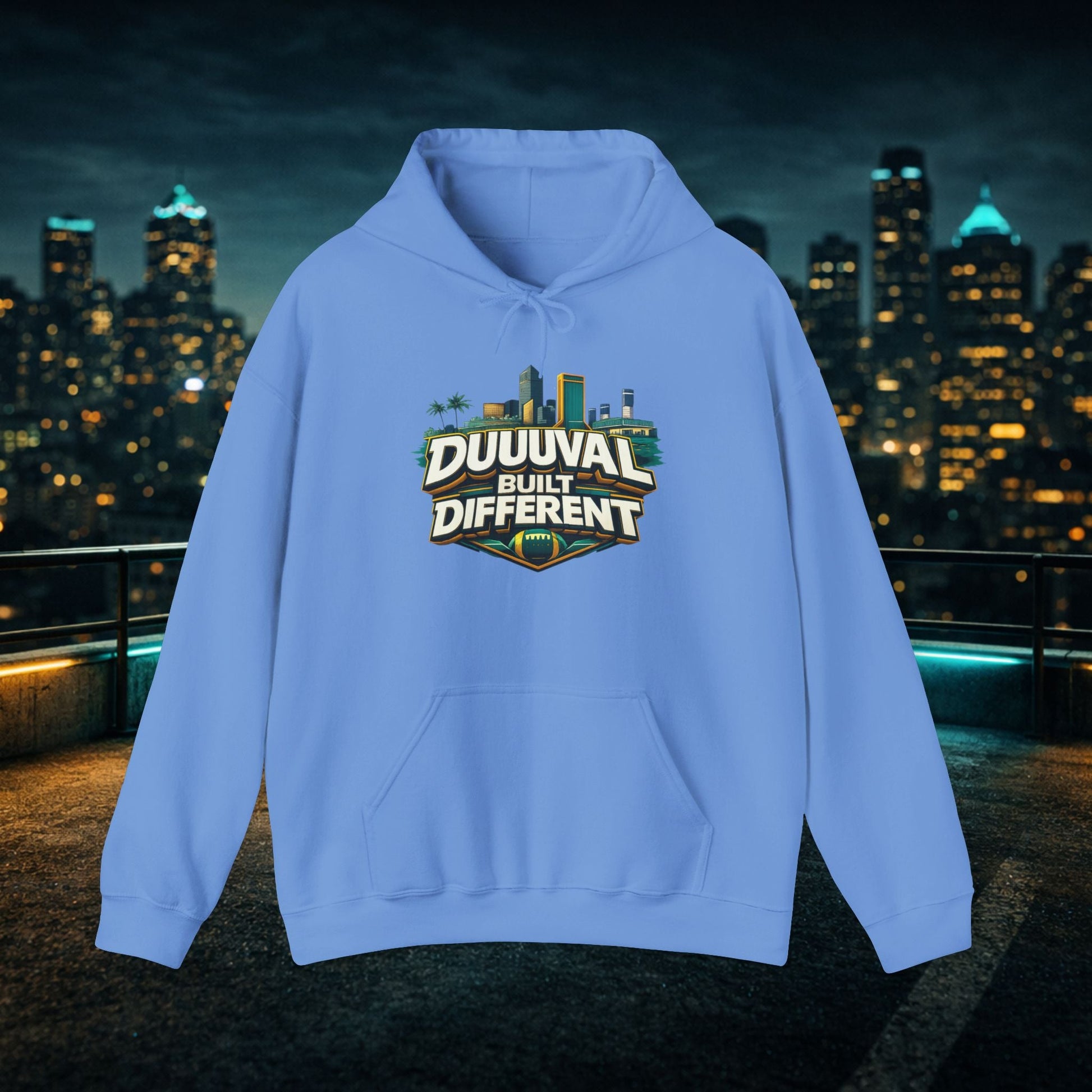 Duuuval Built Different / Defend The Bank Hoodie — Jacksonville Pride Graphic Hoodie Printify