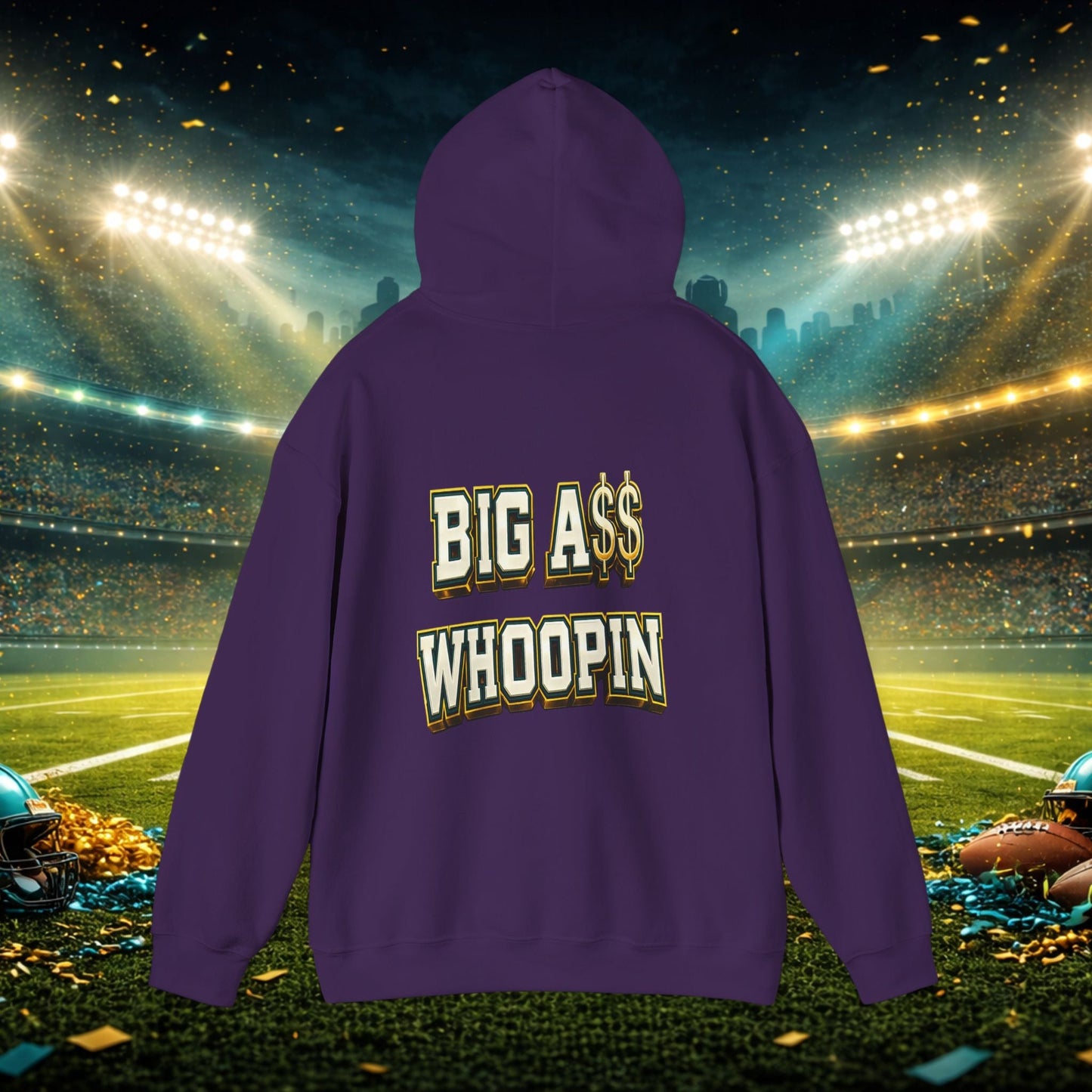 Big A Whoopin Hoodie — "Just a Small Market Team" Football Fan Sweatshirt Printify