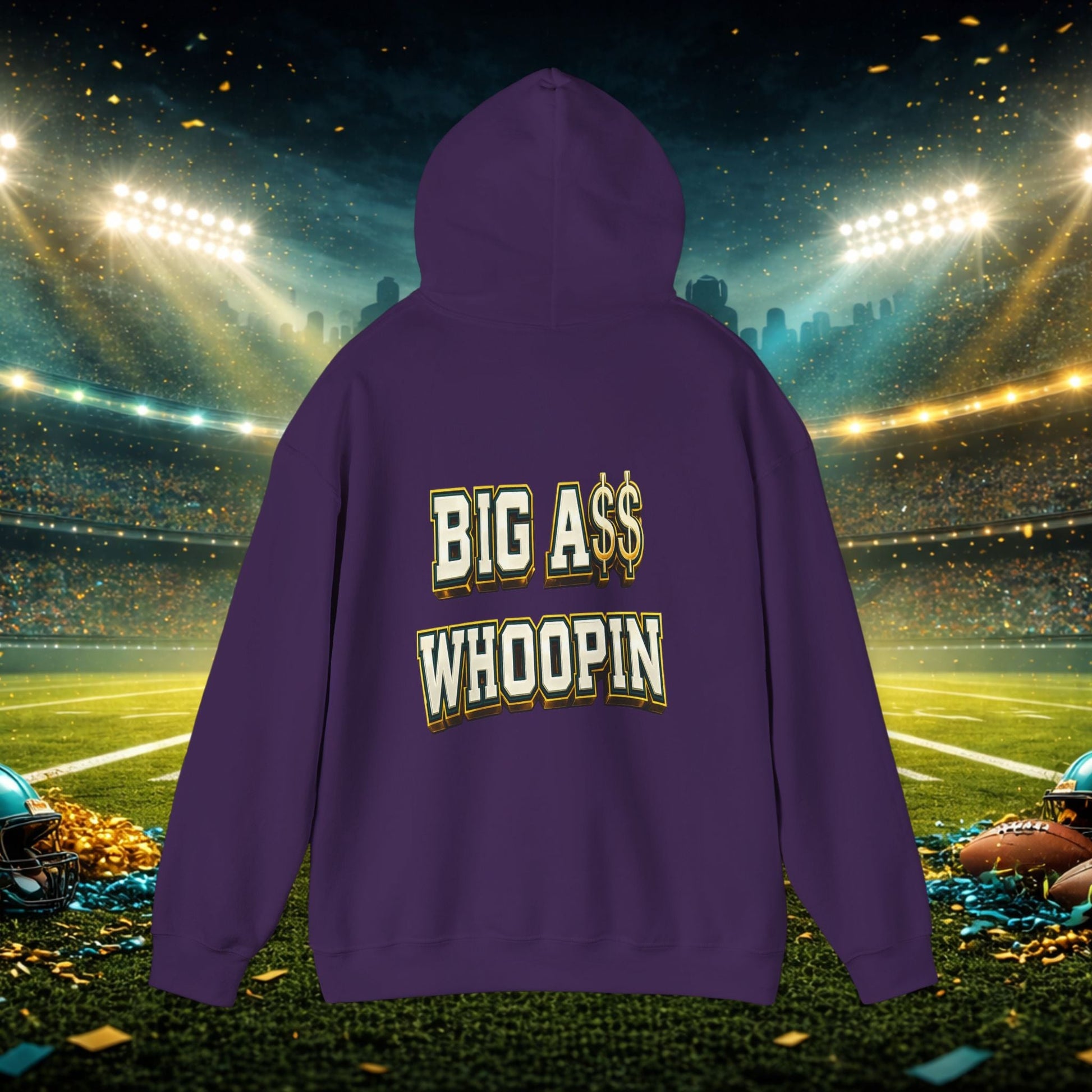 Big A Whoopin Hoodie — "Just a Small Market Team" Football Fan Sweatshirt Printify