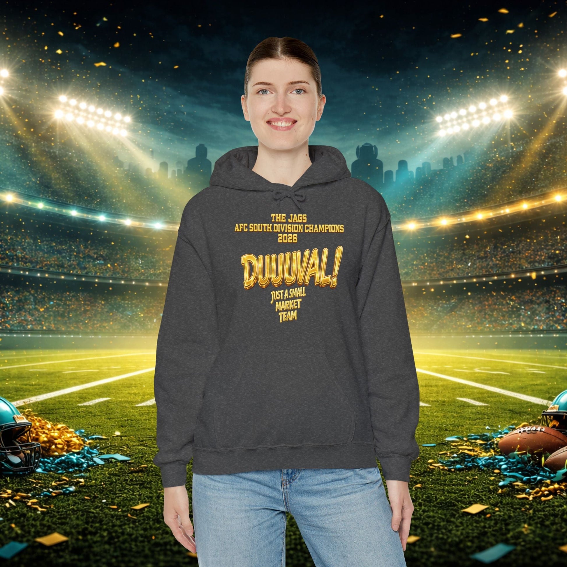 Duuval! Football Hoodie — "Locked In" Small Market Pride Sweatshirt Printify