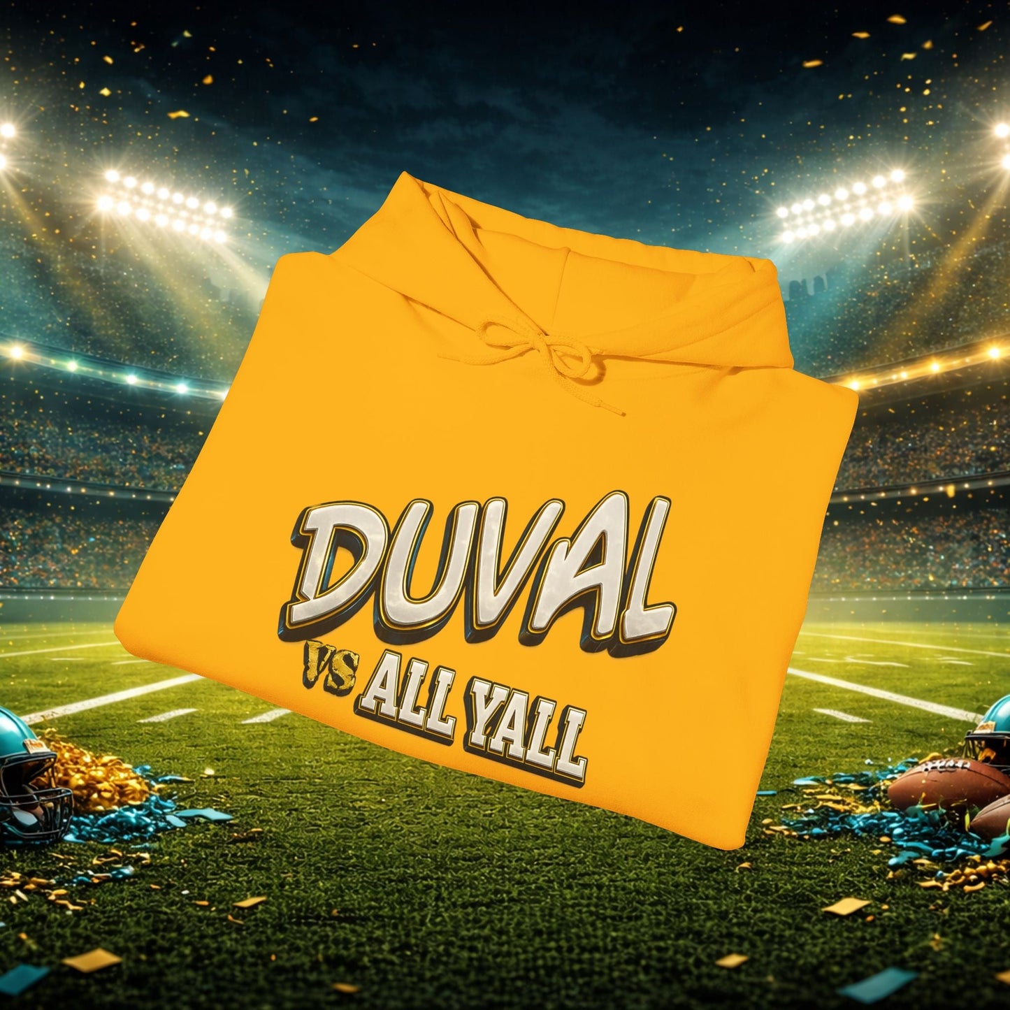 Duval vs All Y’all Hoodie — "Playoff Mode: Locked In" Football Fan Sweatshirt Printify