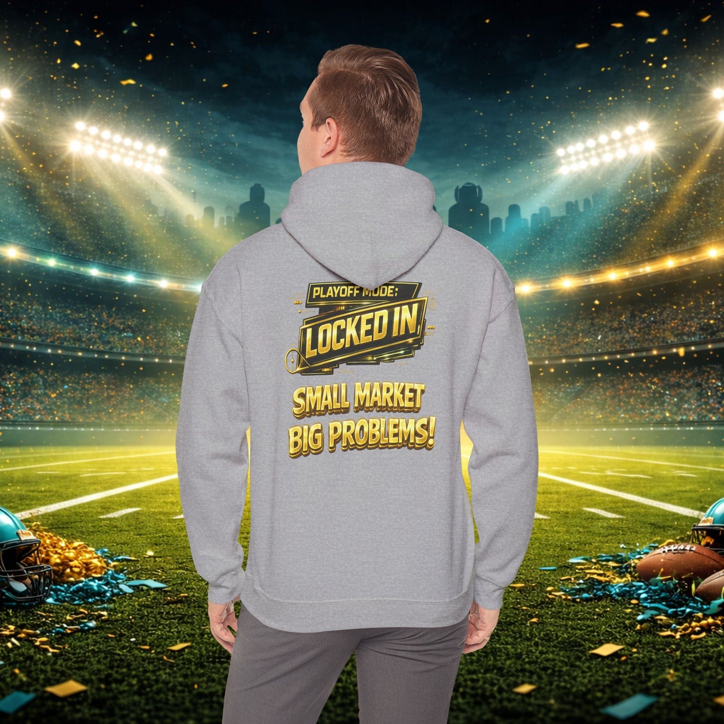 Duuval! Football Hoodie — "Locked In" Small Market Pride Sweatshirt Printify