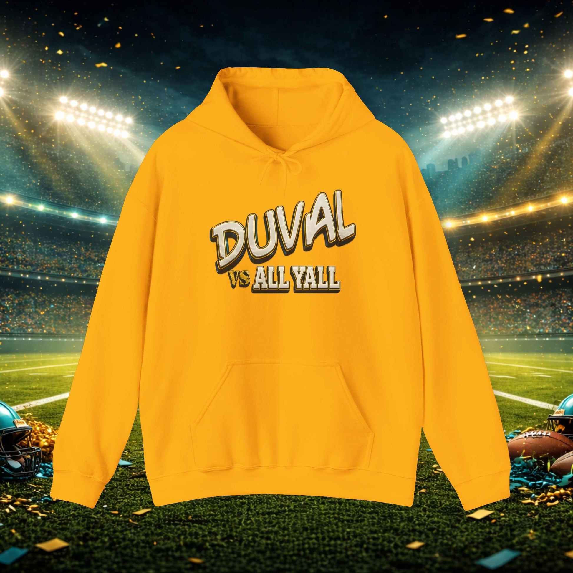 Duval vs All Y’all Hoodie — "Playoff Mode: Locked In" Football Fan Sweatshirt Printify
