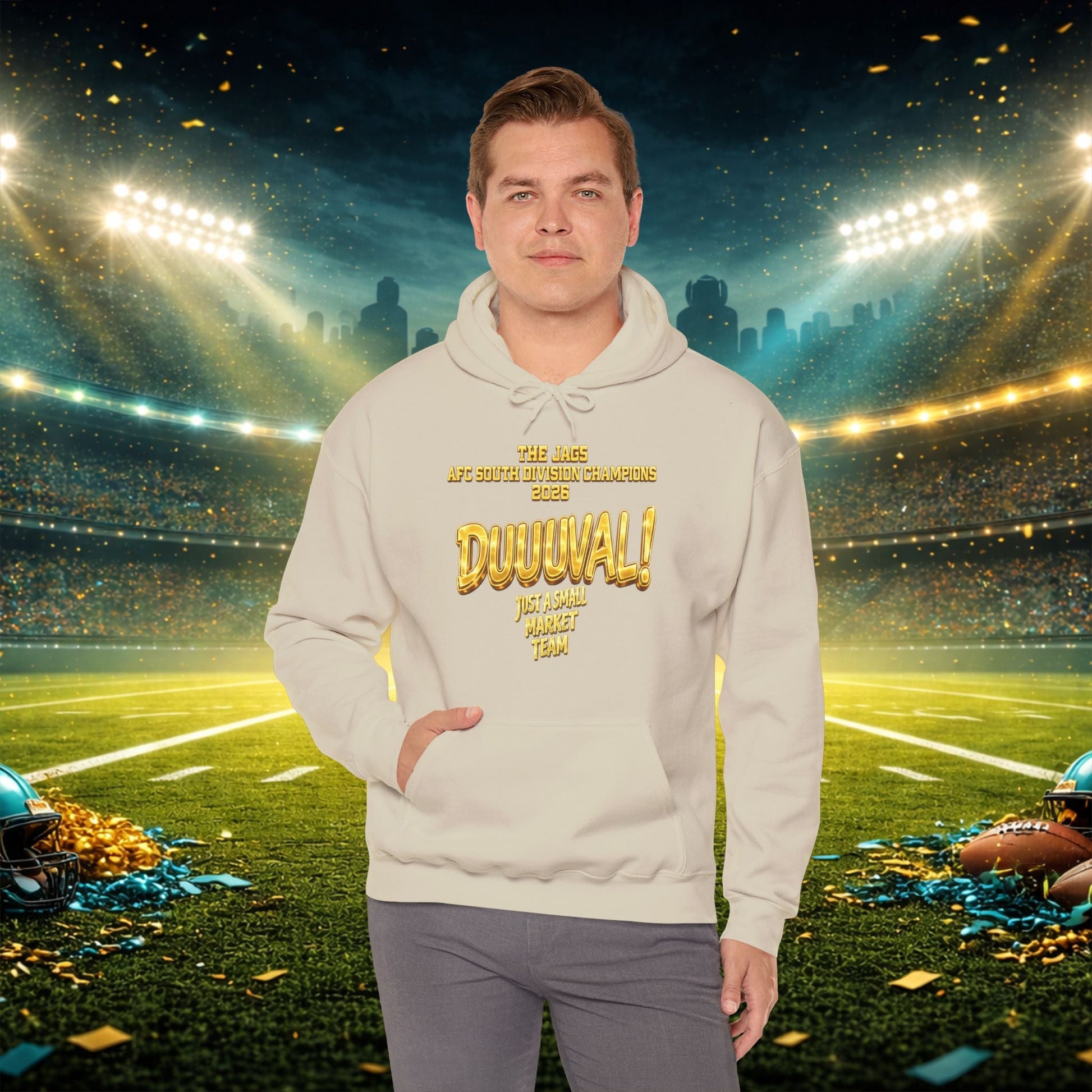 Duuval! Football Hoodie — "Locked In" Small Market Pride Sweatshirt Printify