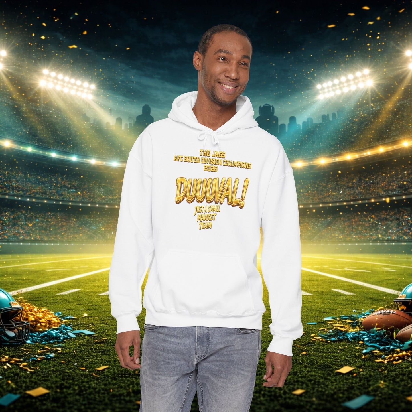 Duuval! Football Hoodie — "Locked In" Small Market Pride Sweatshirt Printify