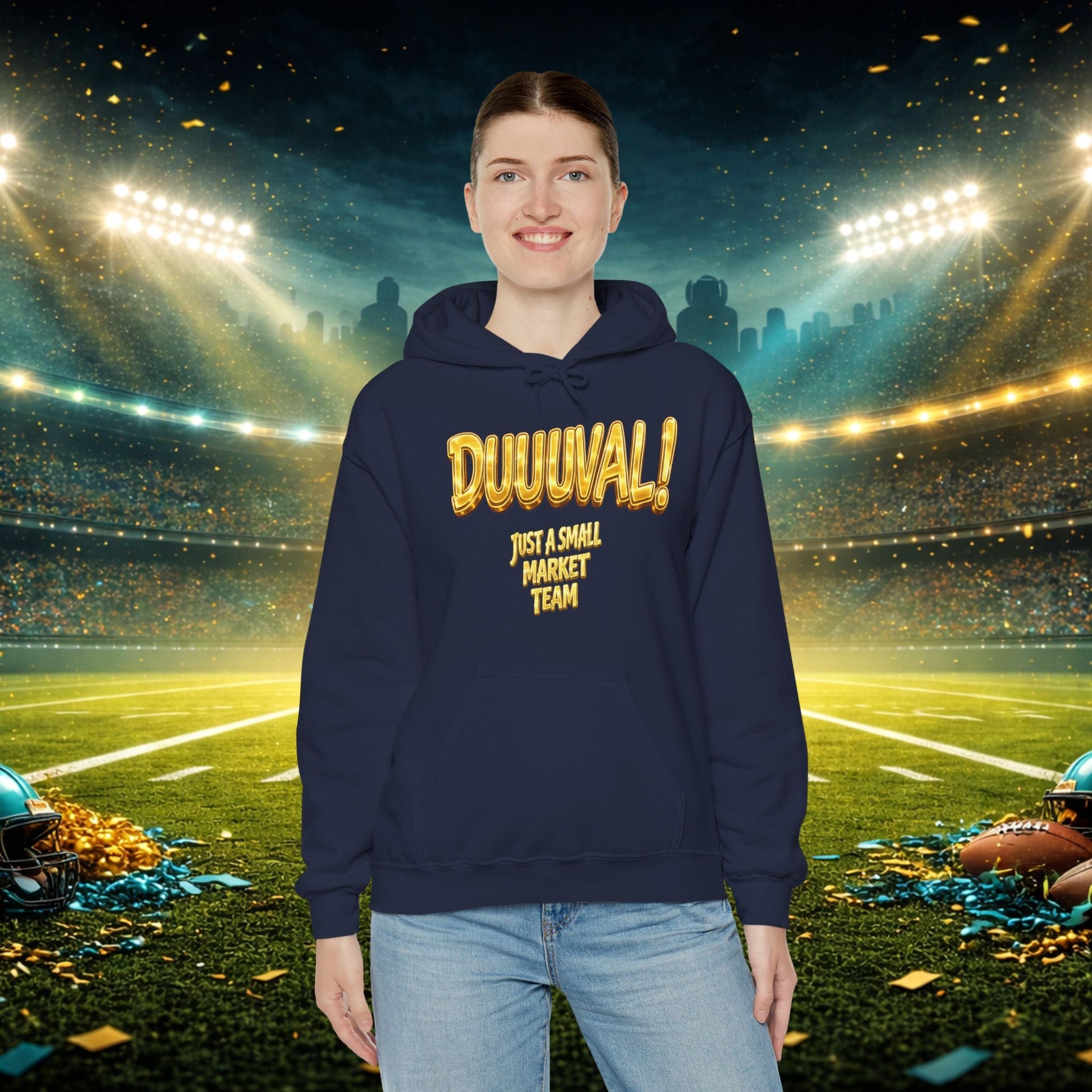 Duuval! Football Hoodie — "Locked In" Small Market Pride Sweatshirt Printify