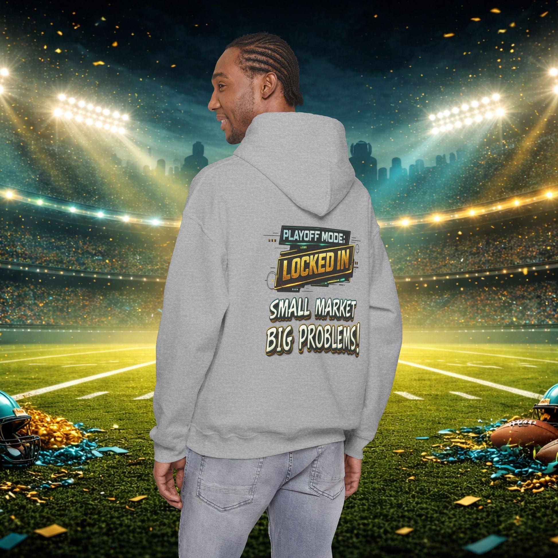 Duval vs All Y’all Hoodie — "Playoff Mode: Locked In" Football Fan Sweatshirt Printify
