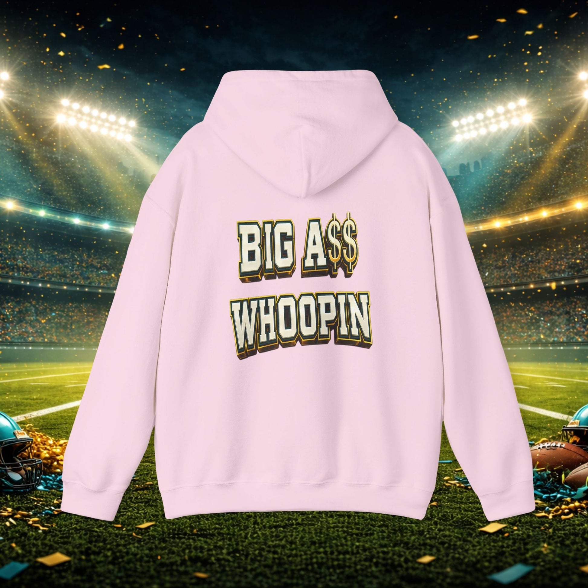Big A Whoopin Hoodie — "Just a Small Market Team" Football Fan Sweatshirt Printify