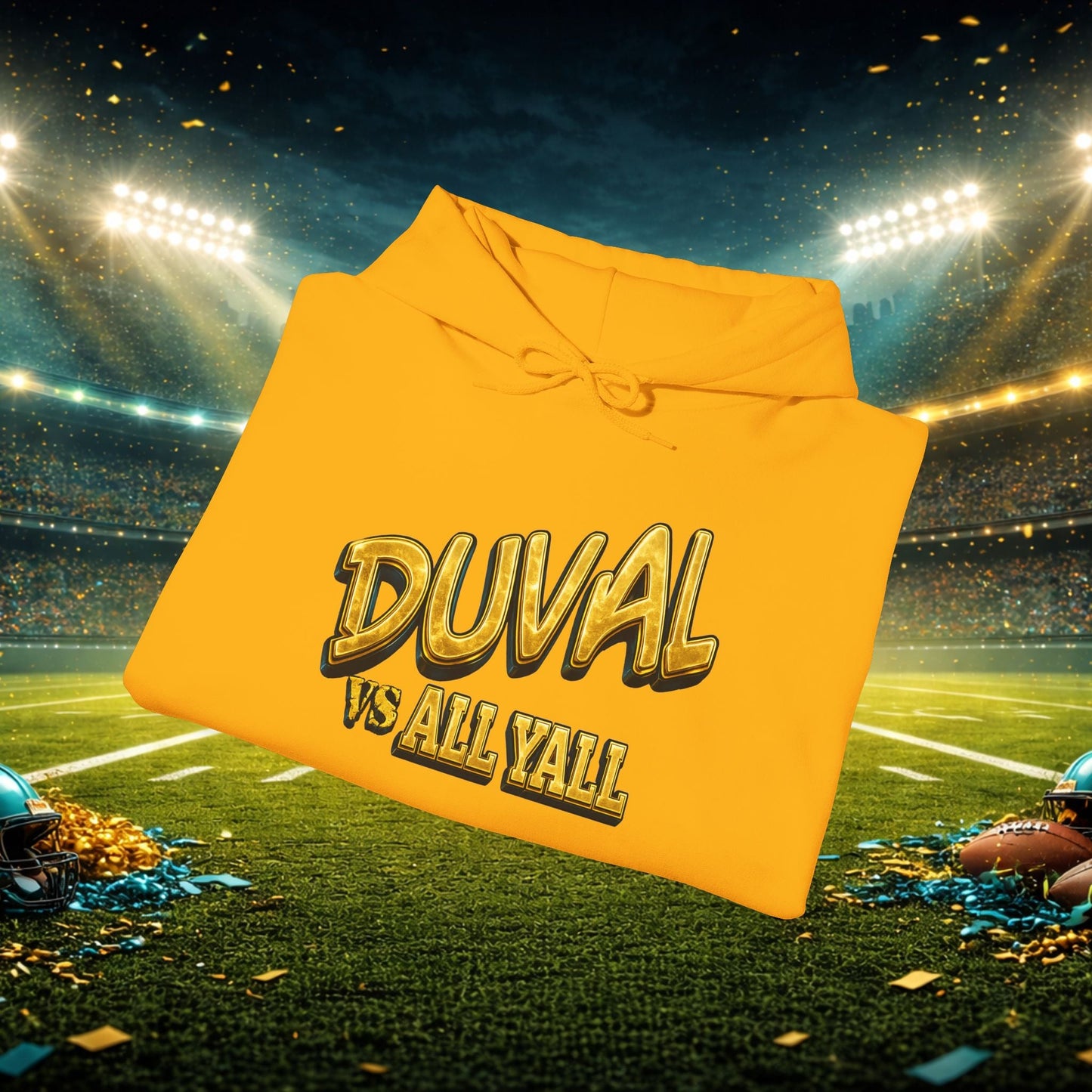 Duval vs All Y’all Hoodie — "Playoff Mode: Locked In" Football Fan Sweatshirt Printify