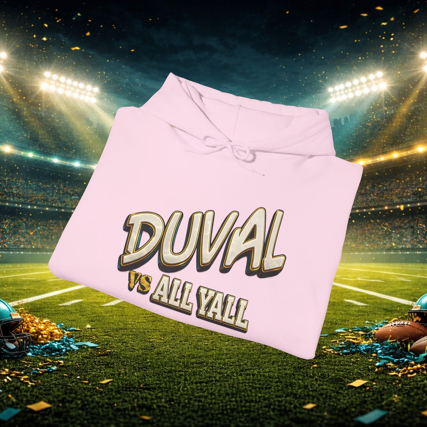 Duval vs All Y’all Hoodie — "Playoff Mode: Locked In" Football Fan Sweatshirt Printify