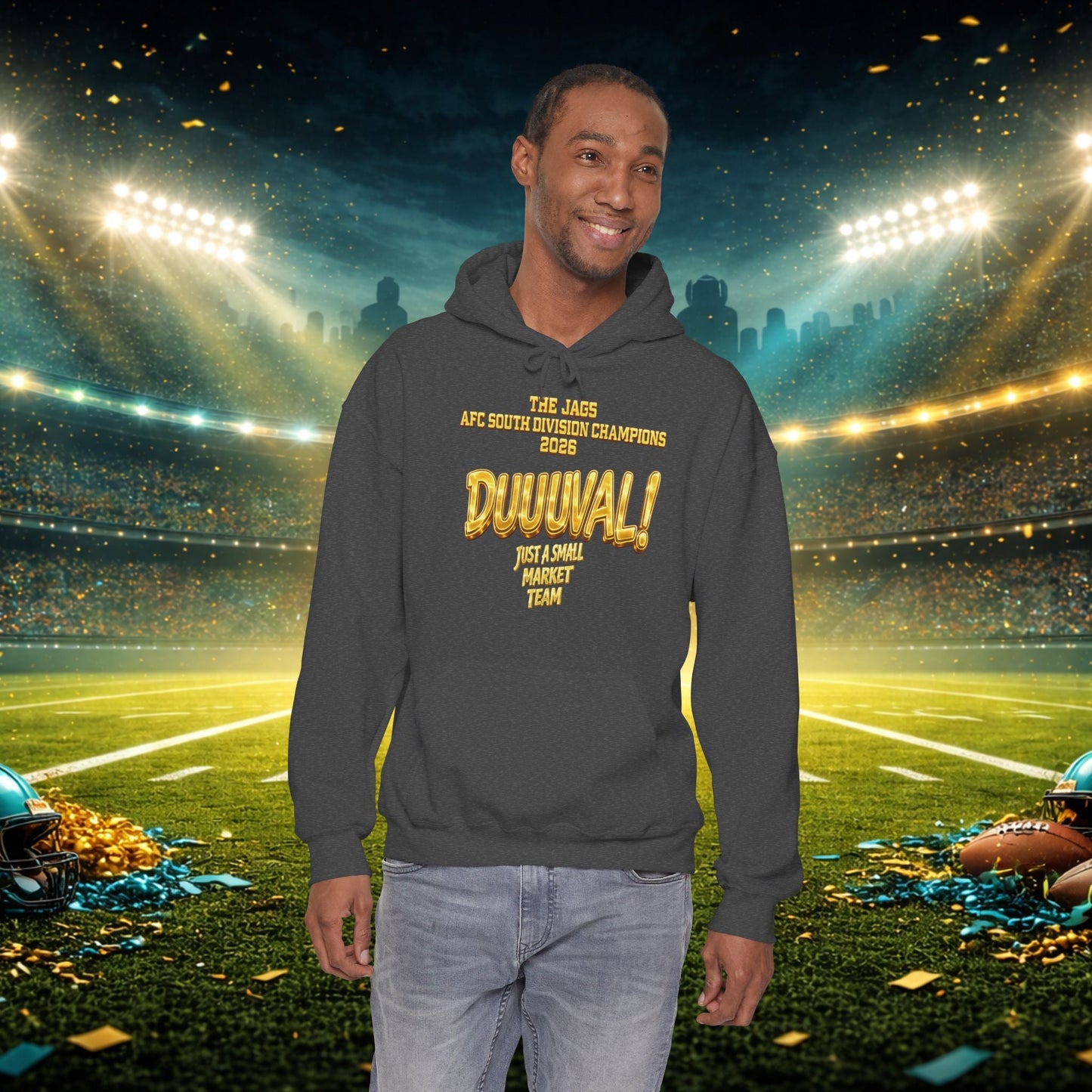 Duuval! Football Hoodie — "Locked In" Small Market Pride Sweatshirt Printify
